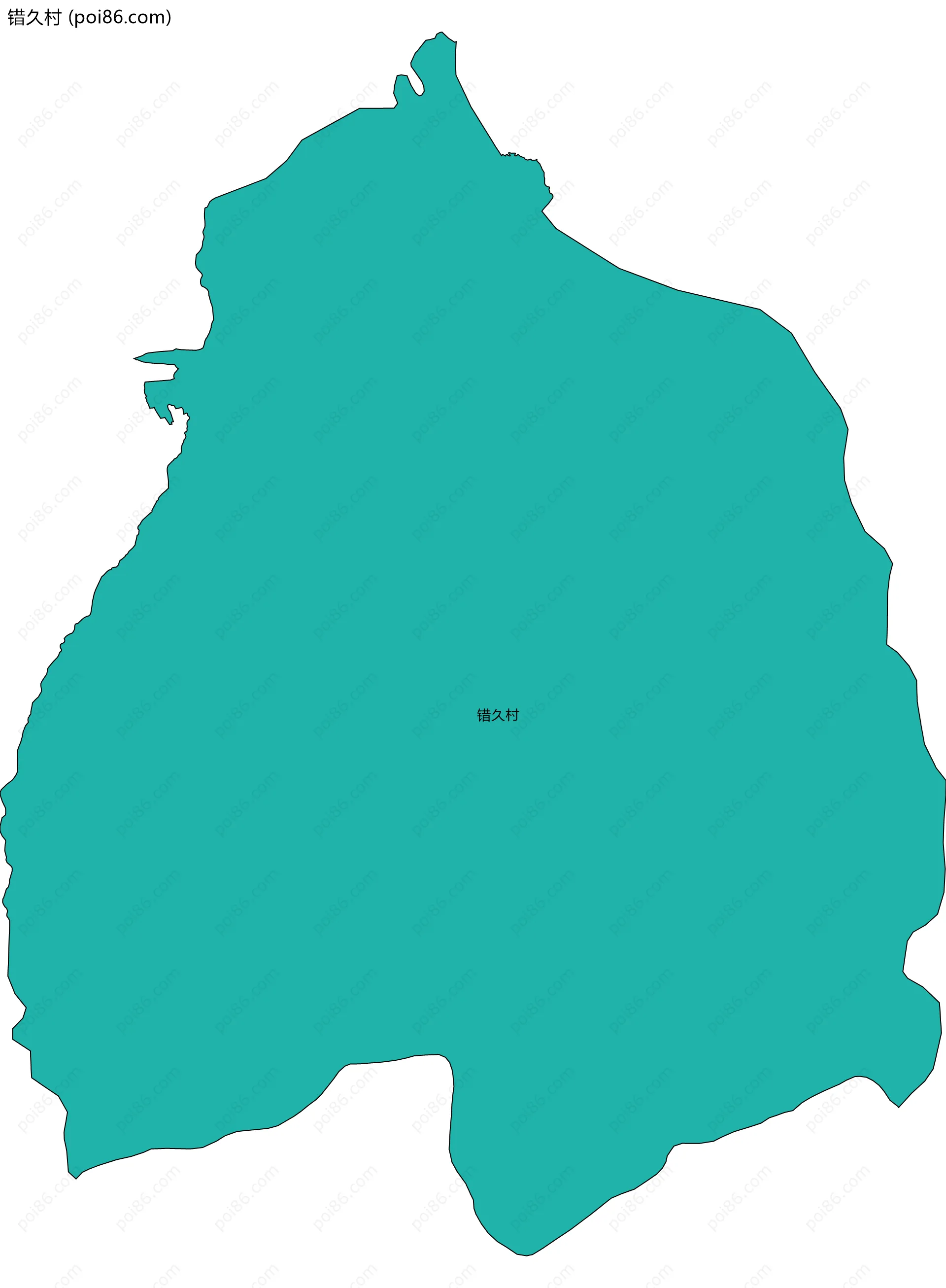 错久村边界地图