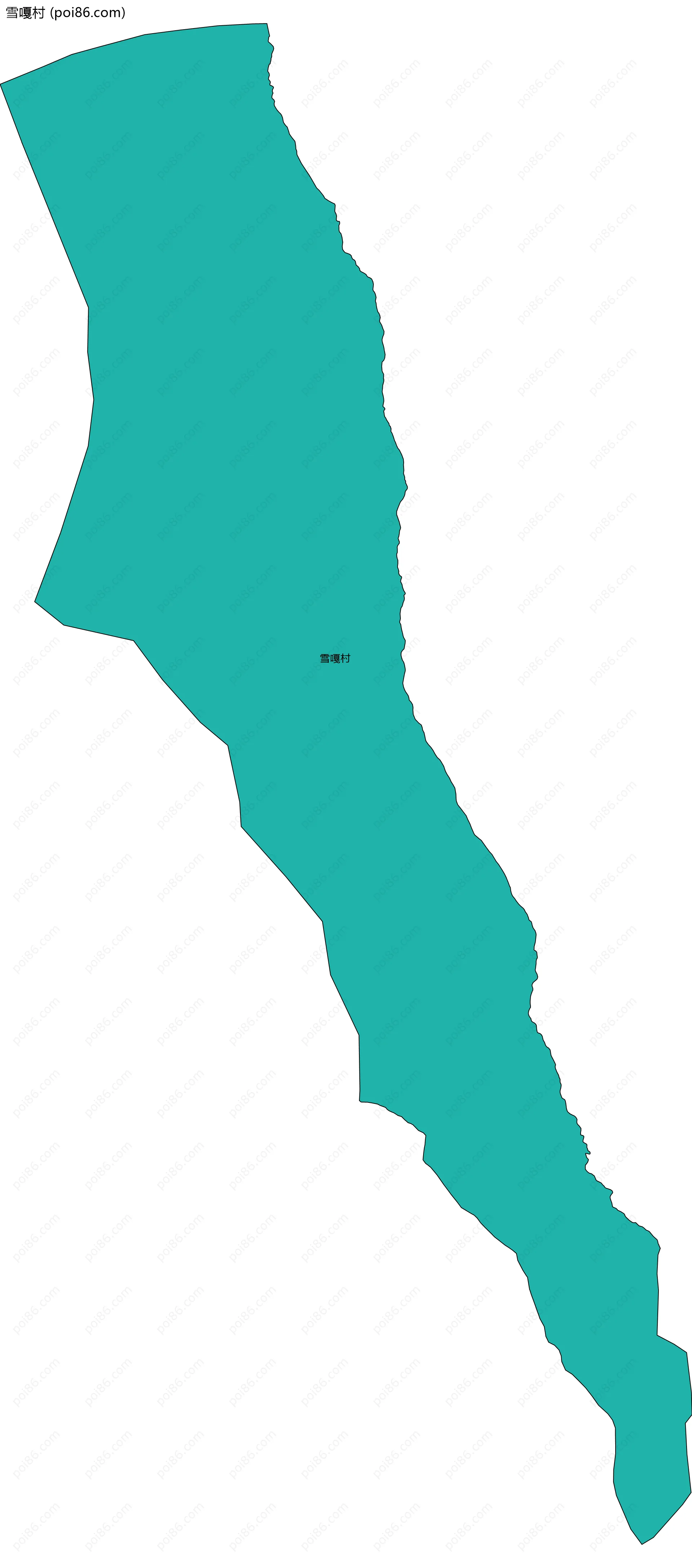 雪嘎村边界地图
