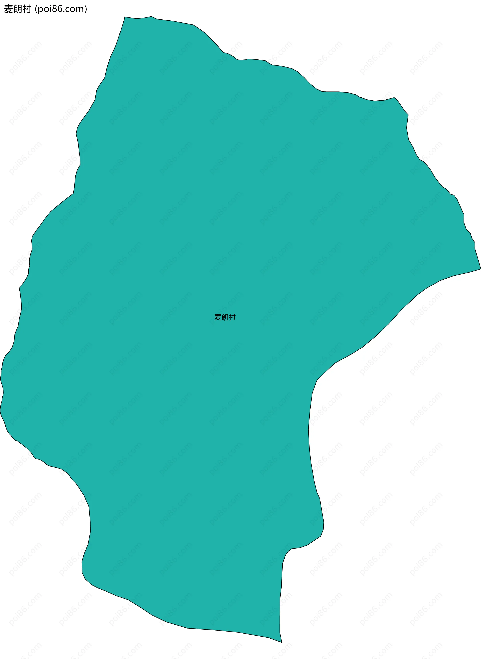 麦朗村边界地图