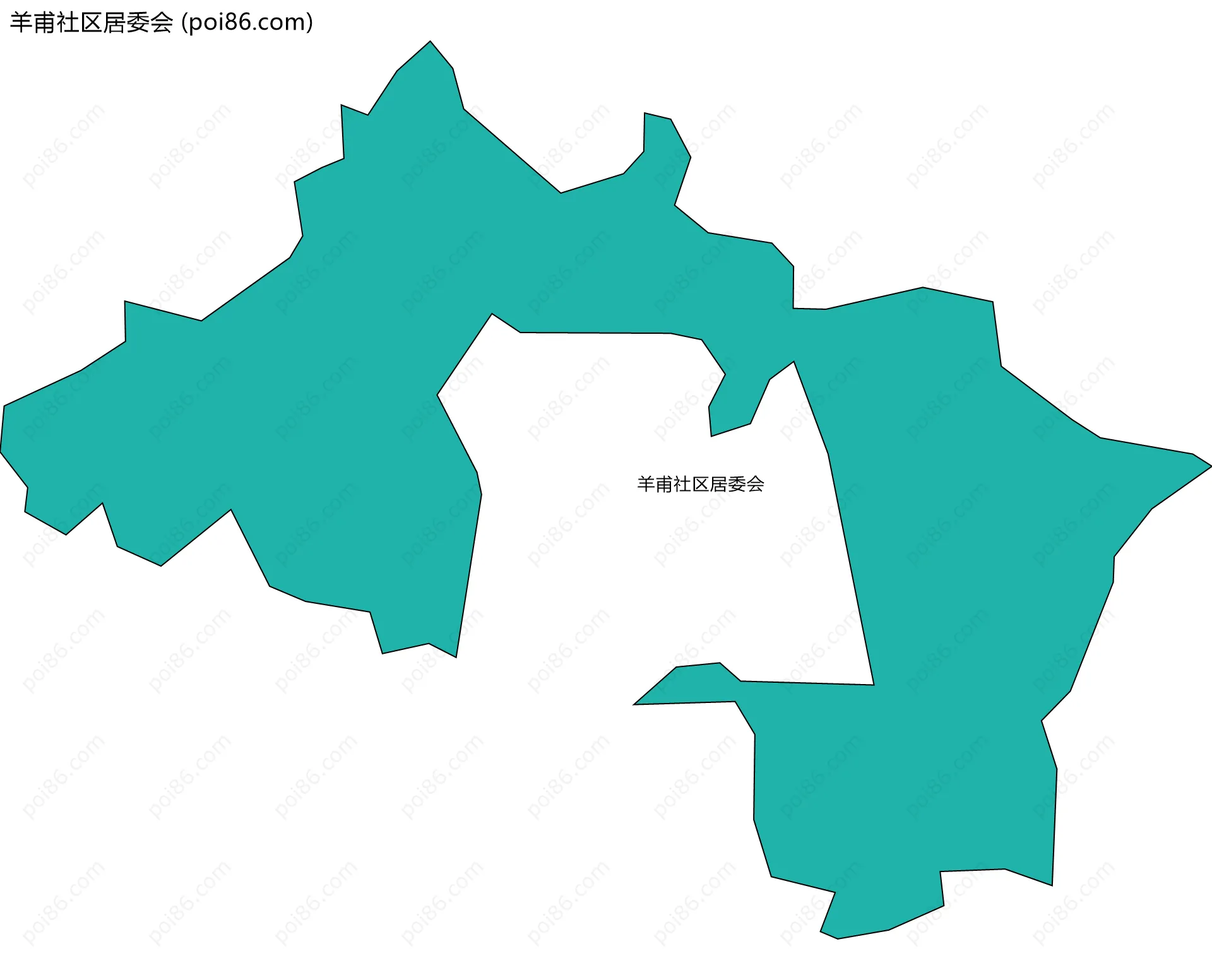 羊甫社区居委会边界地图