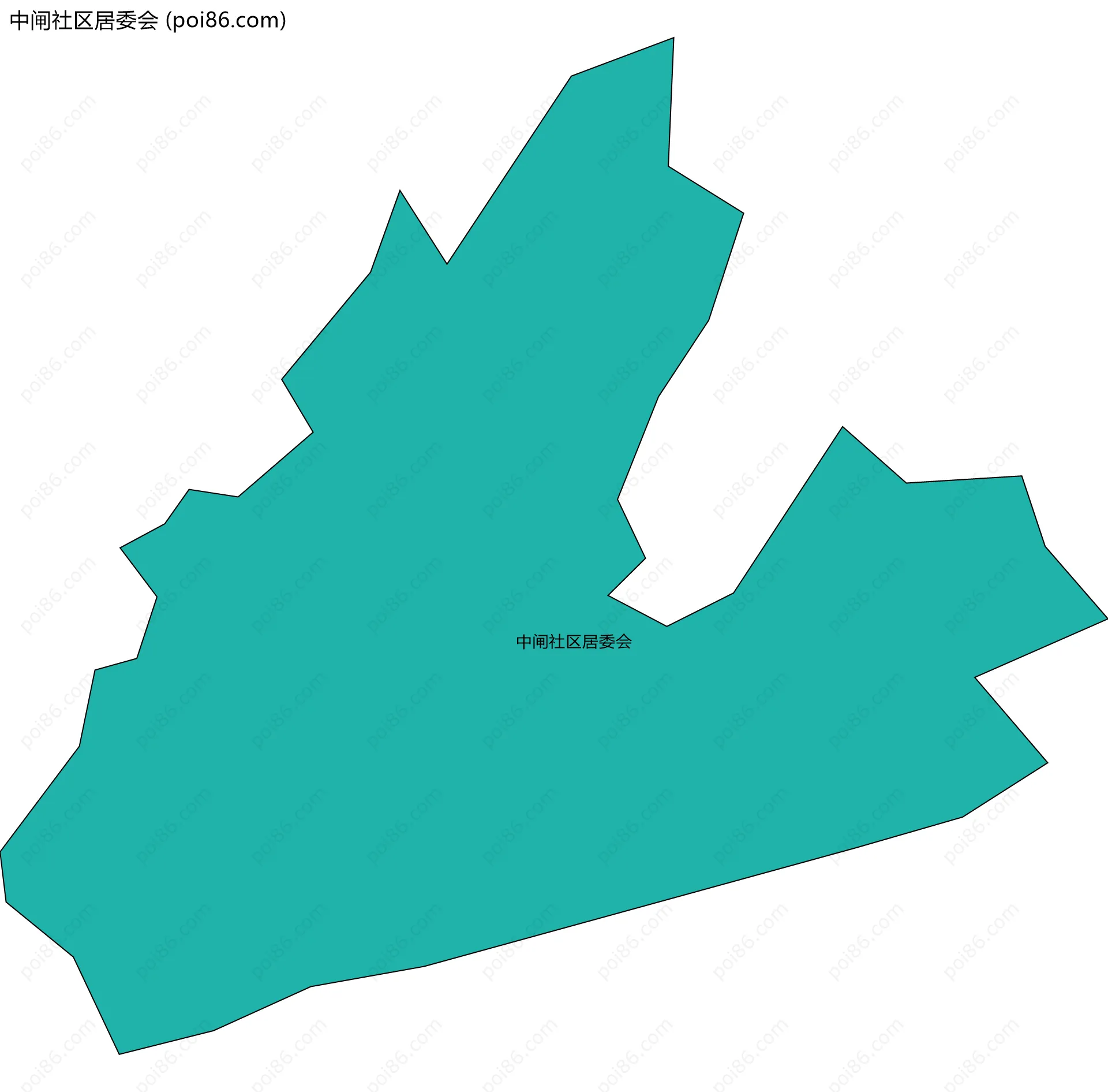 中闸社区居委会边界地图