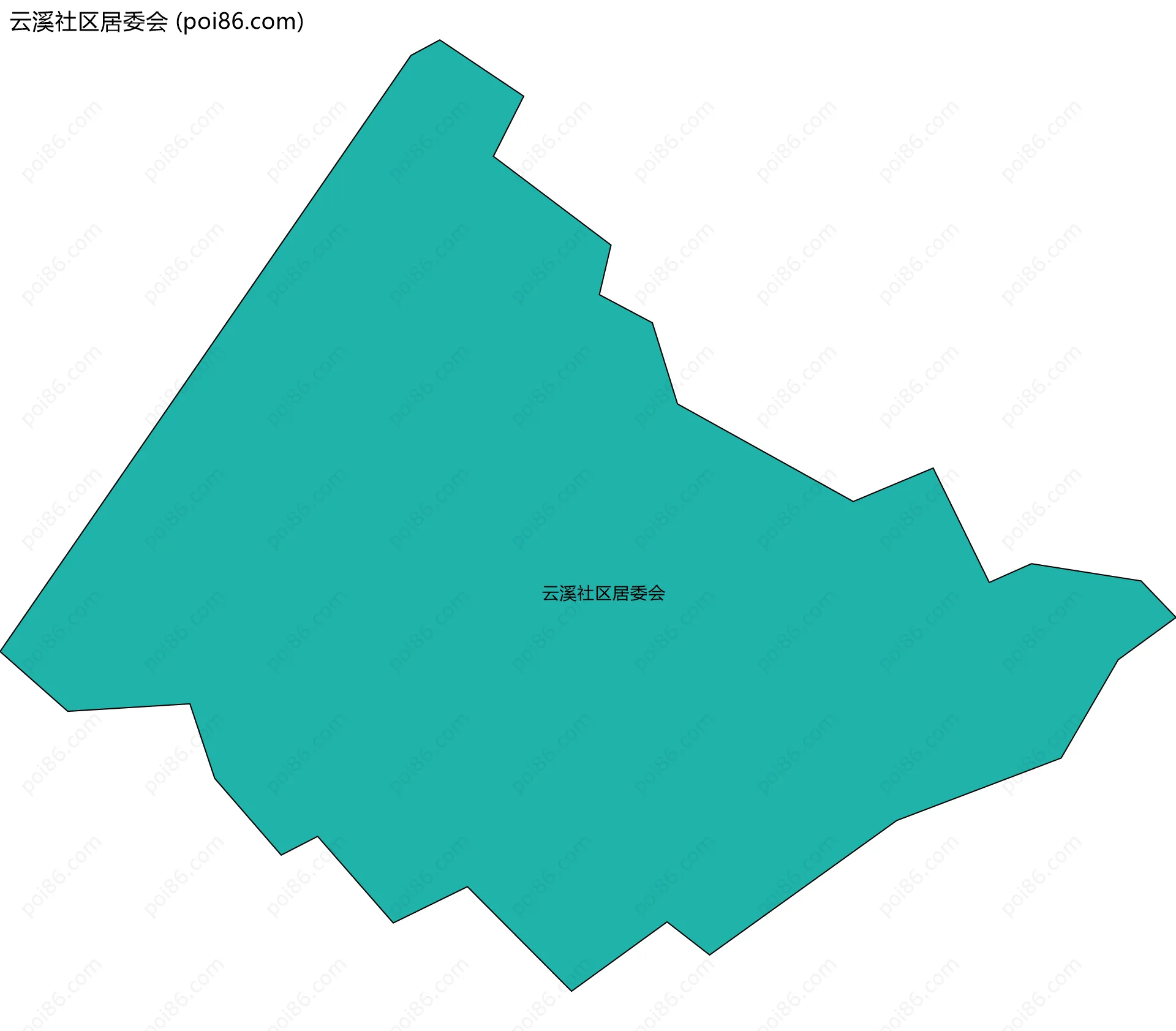 云溪社区居委会边界地图