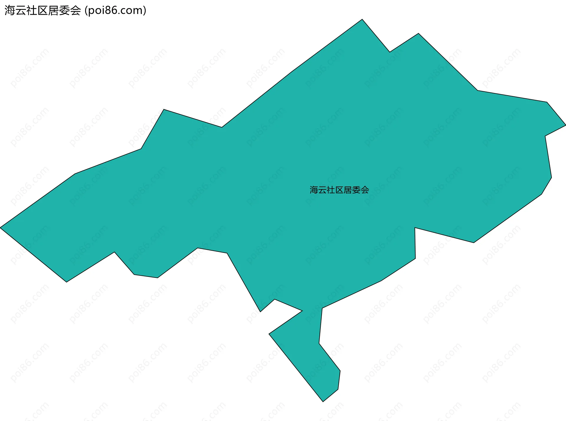 海云社区居委会边界地图