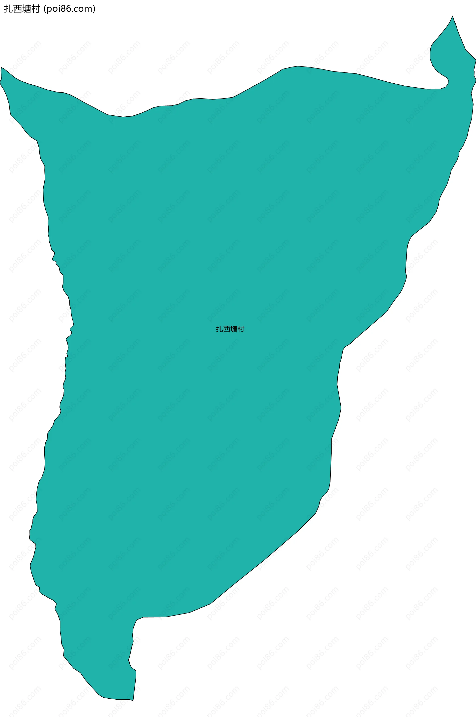 扎西塘村边界地图