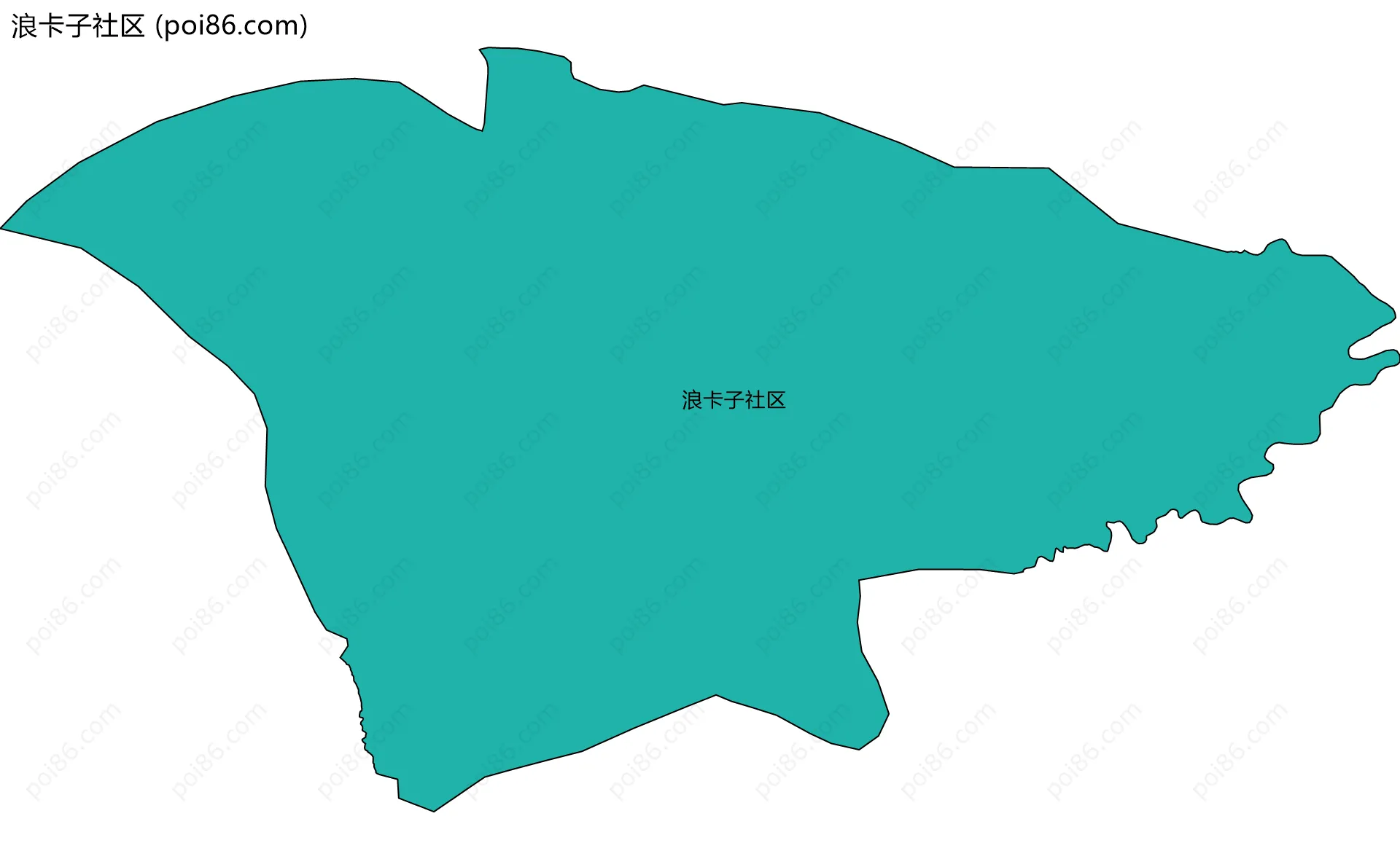 浪卡子社区边界地图