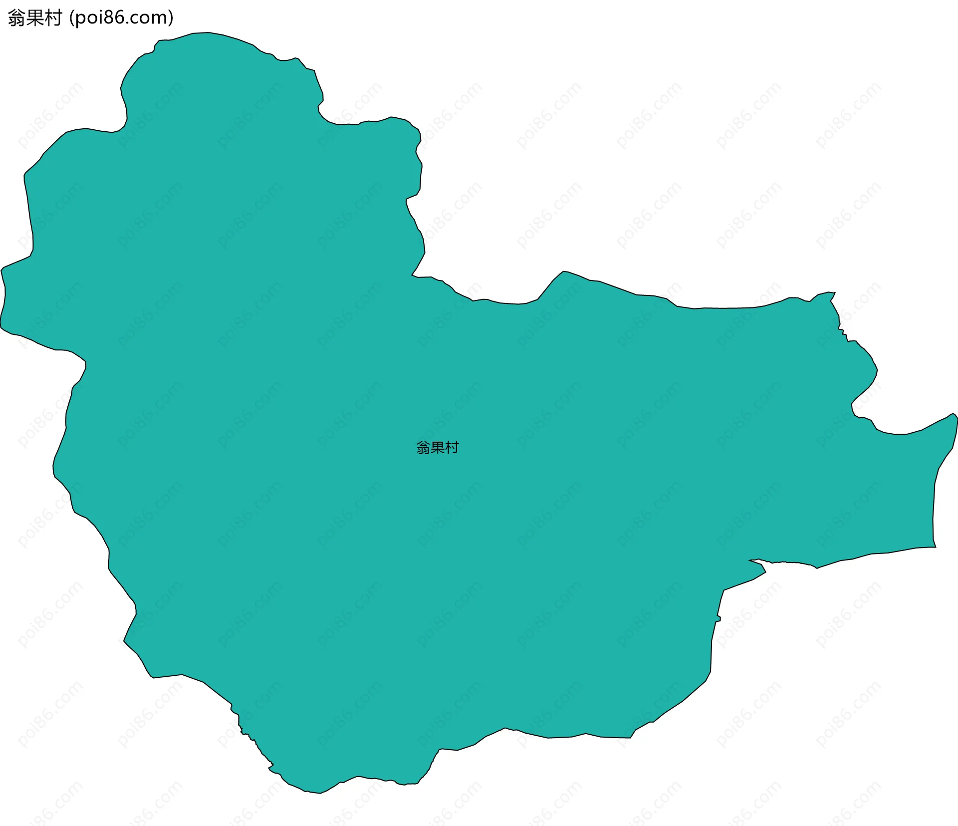 翁果村边界地图