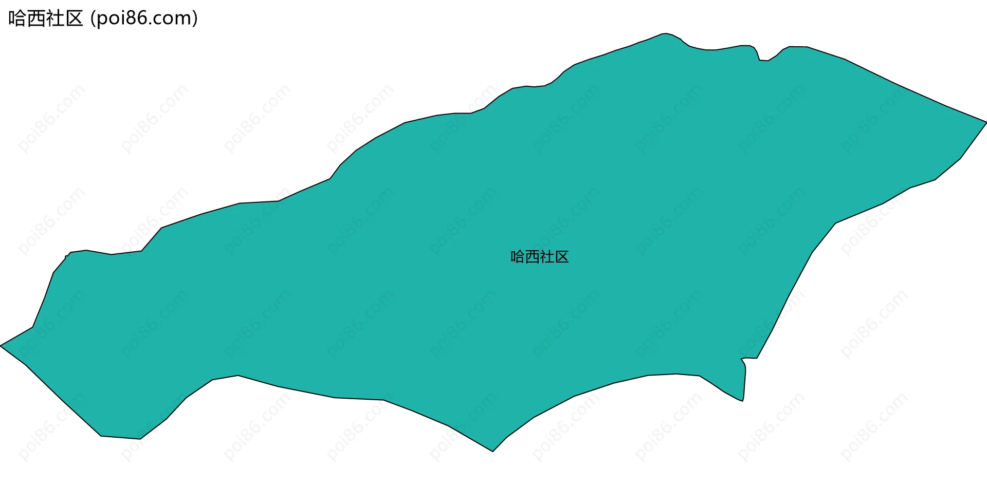 哈西社区边界地图