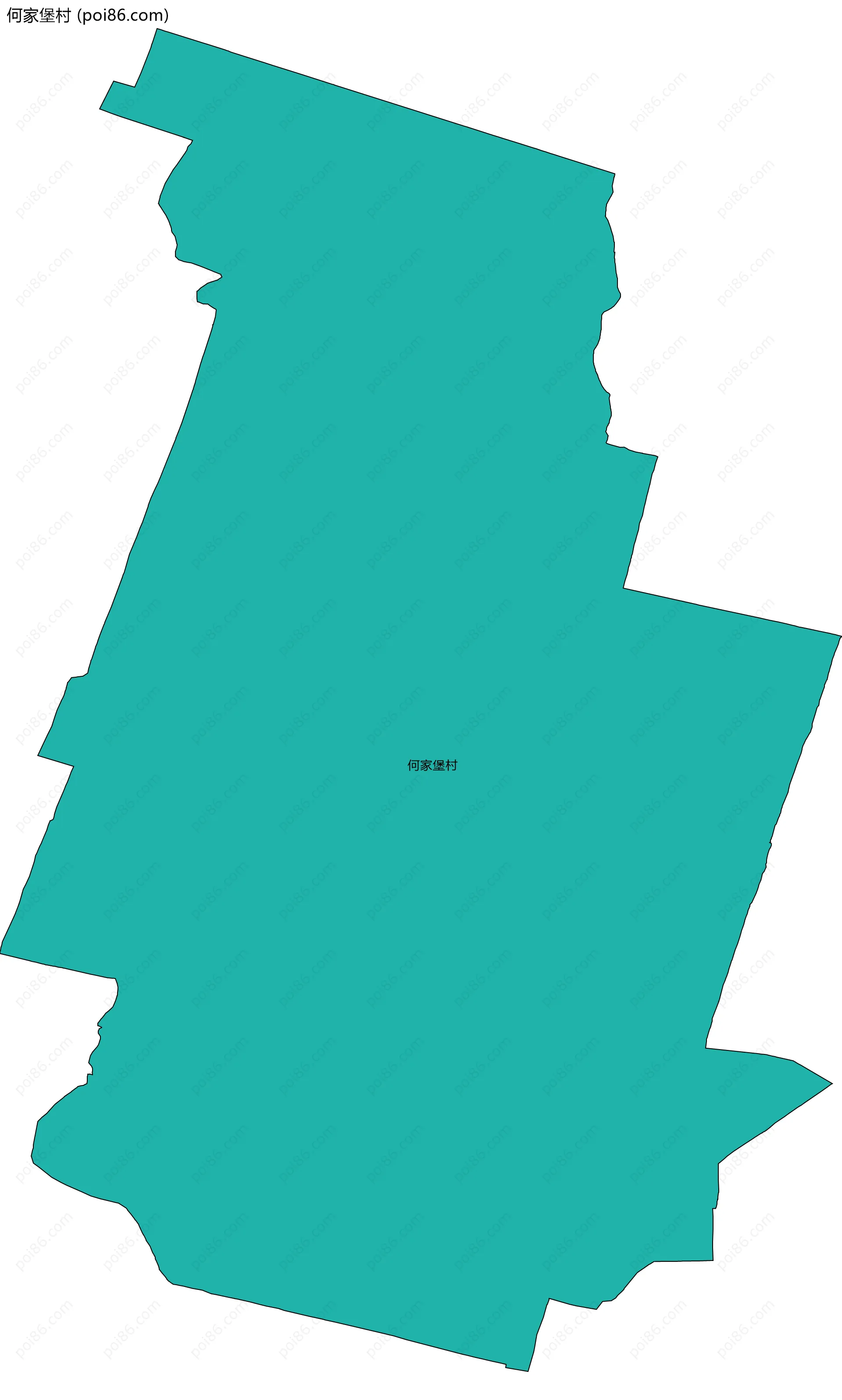 何家堡村边界地图