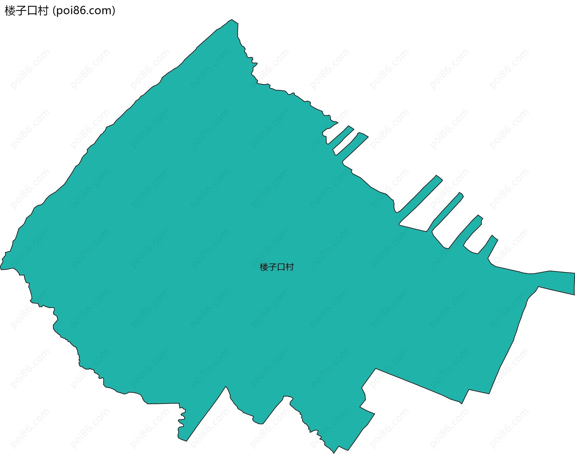 楼子口村边界地图