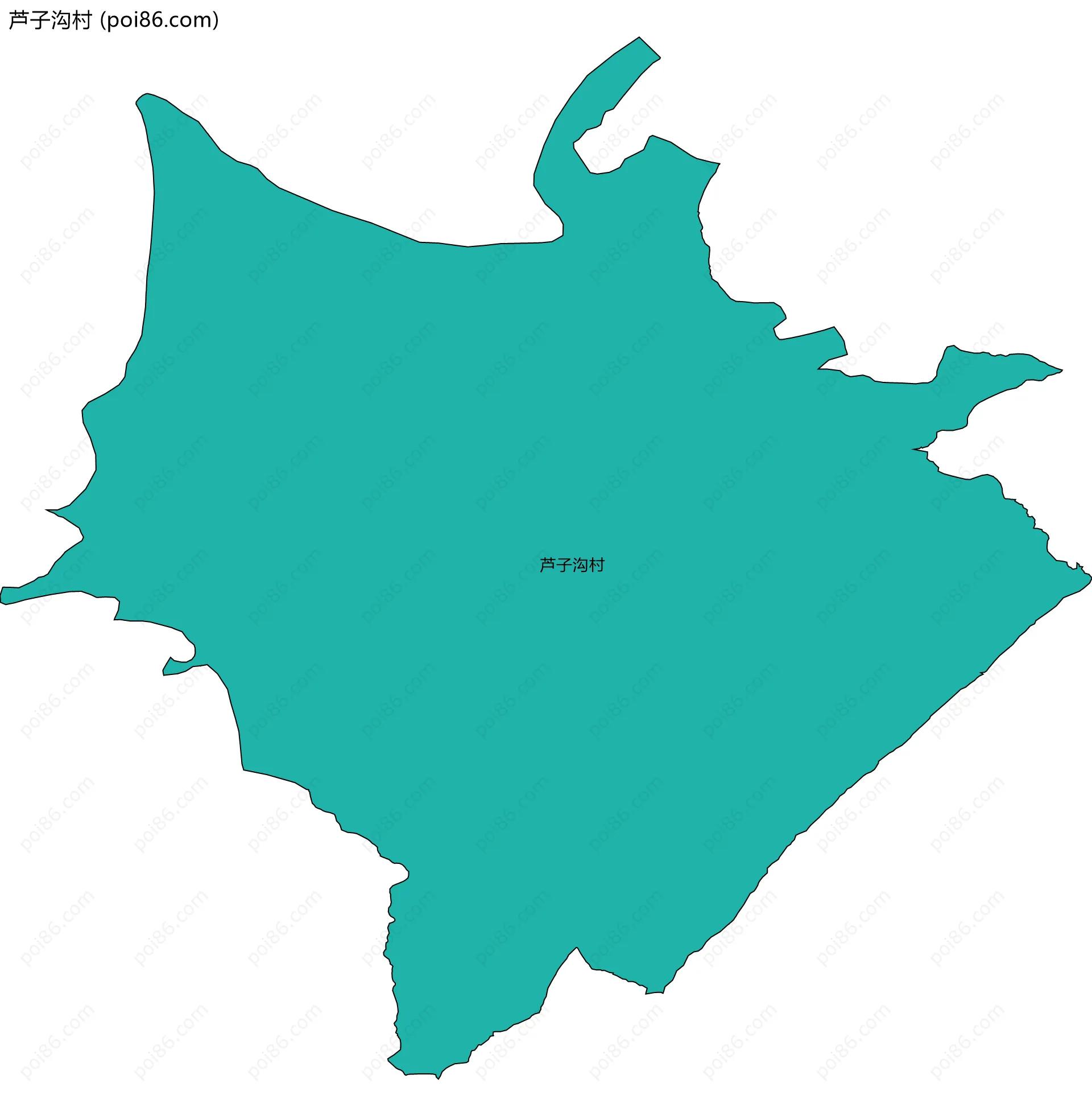 芦子沟村边界地图