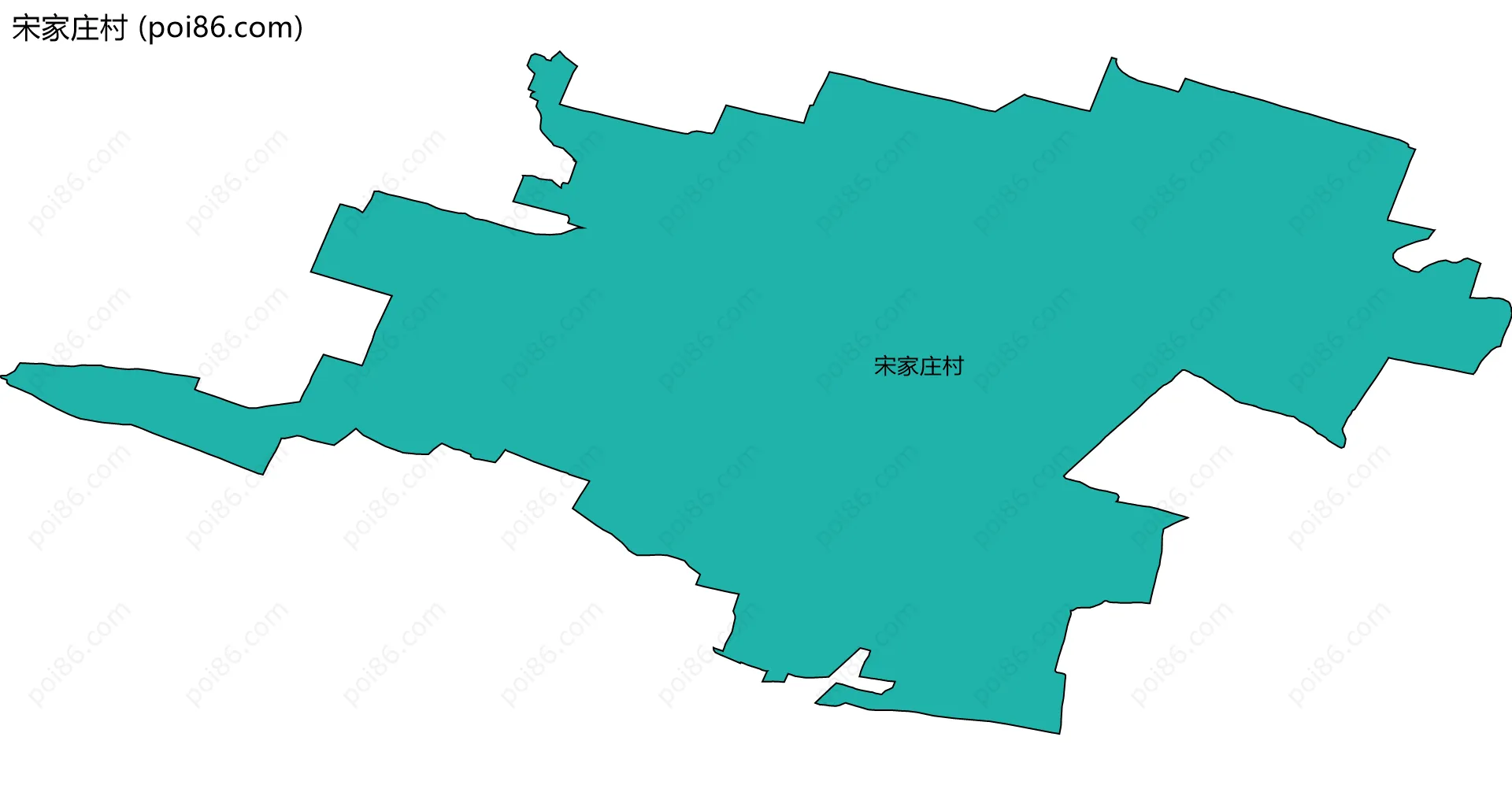 宋家庄村边界地图