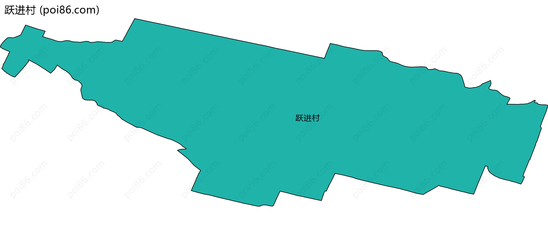 跃进村边界地图