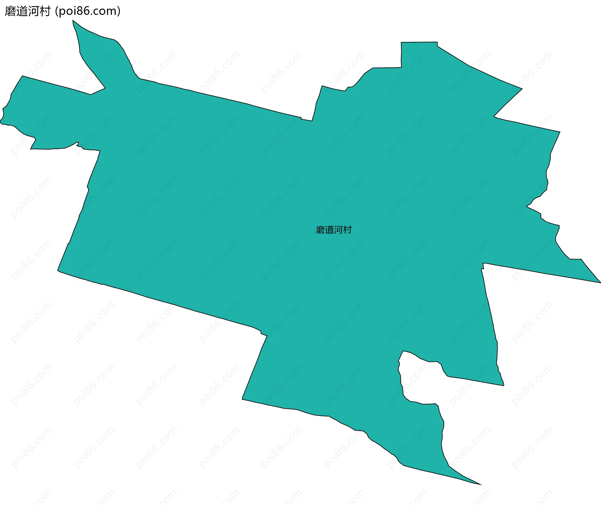 磨道河村边界地图