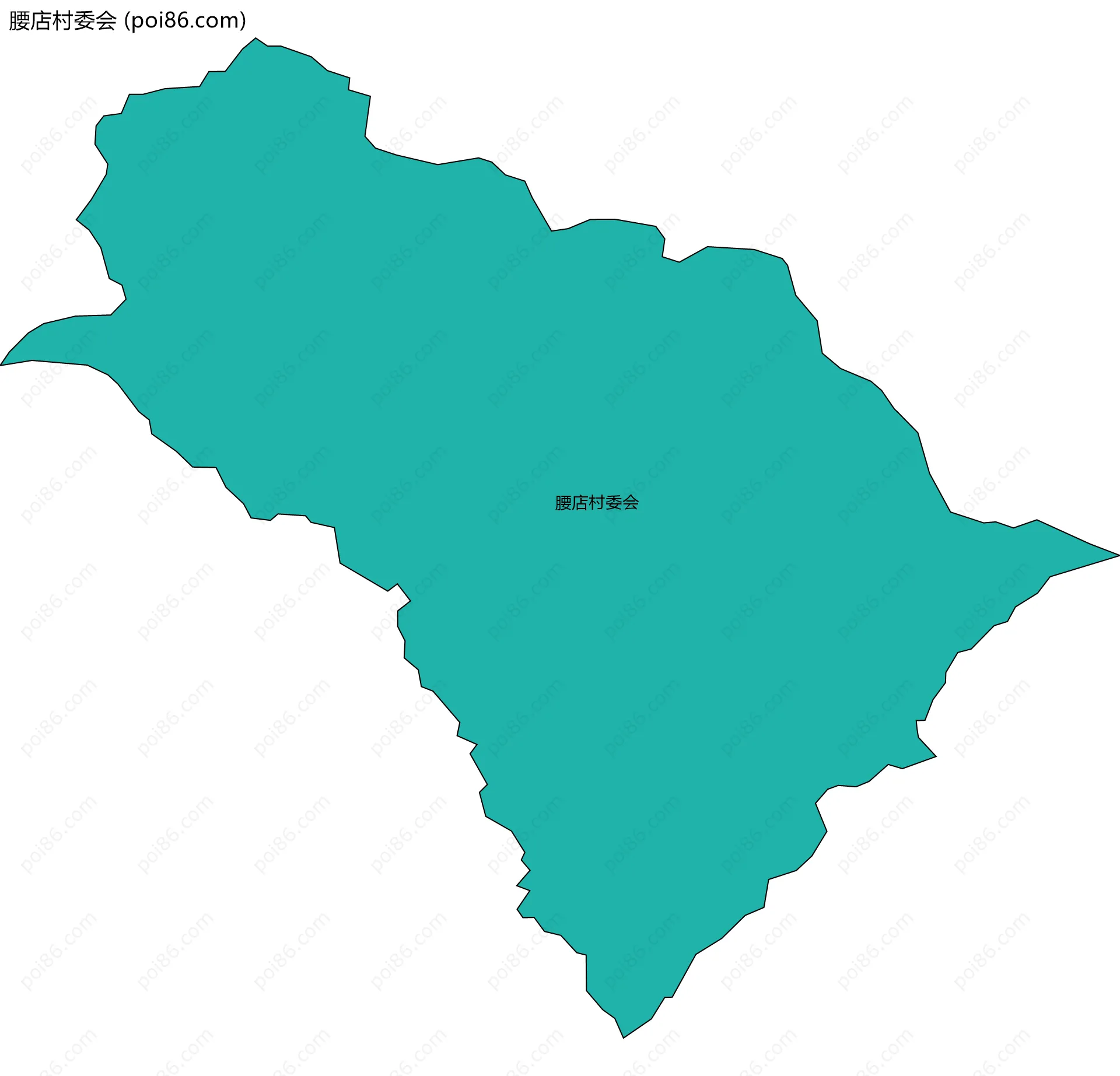 腰店村委会边界地图