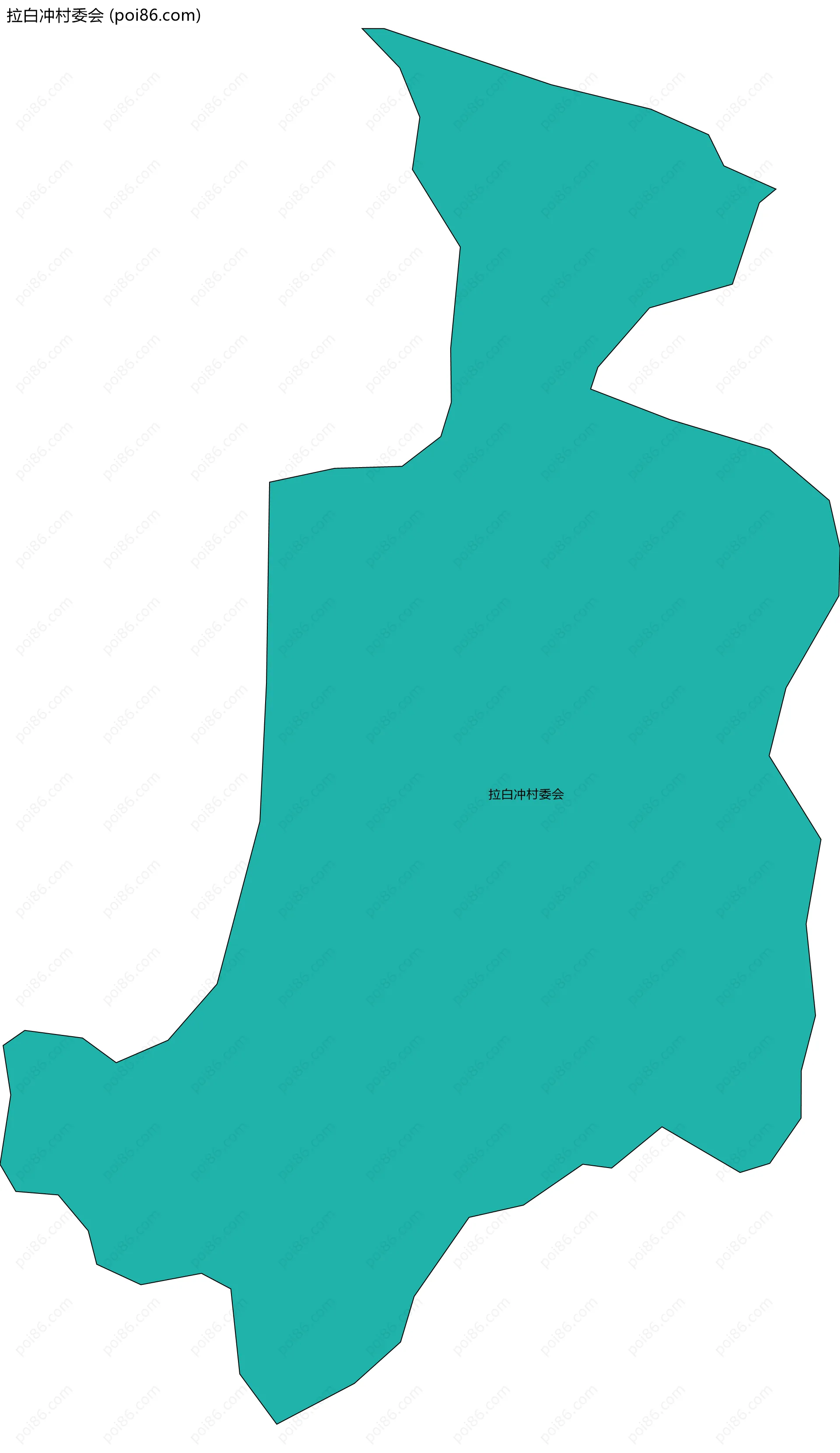 拉白冲村委会边界地图