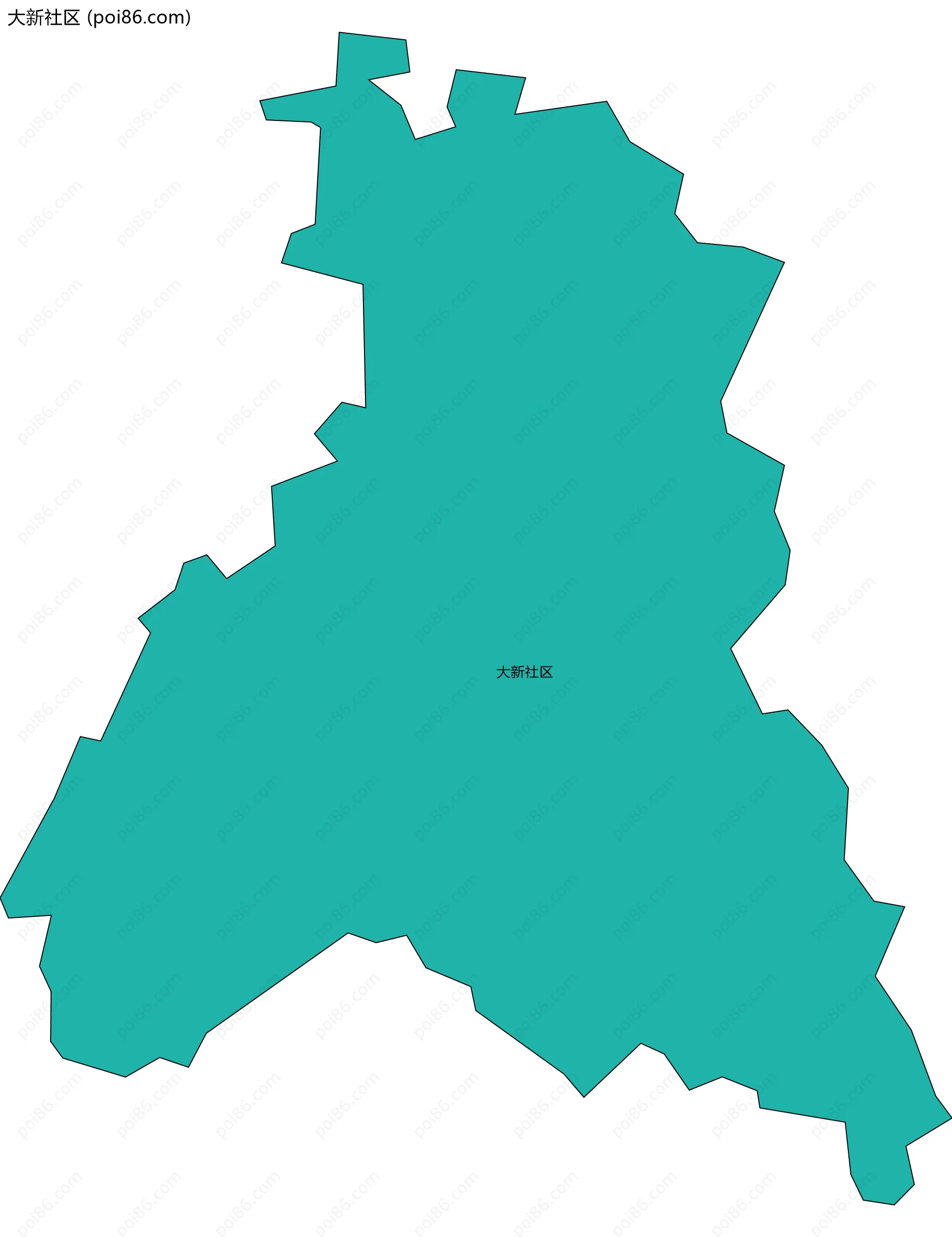 大新社区边界地图