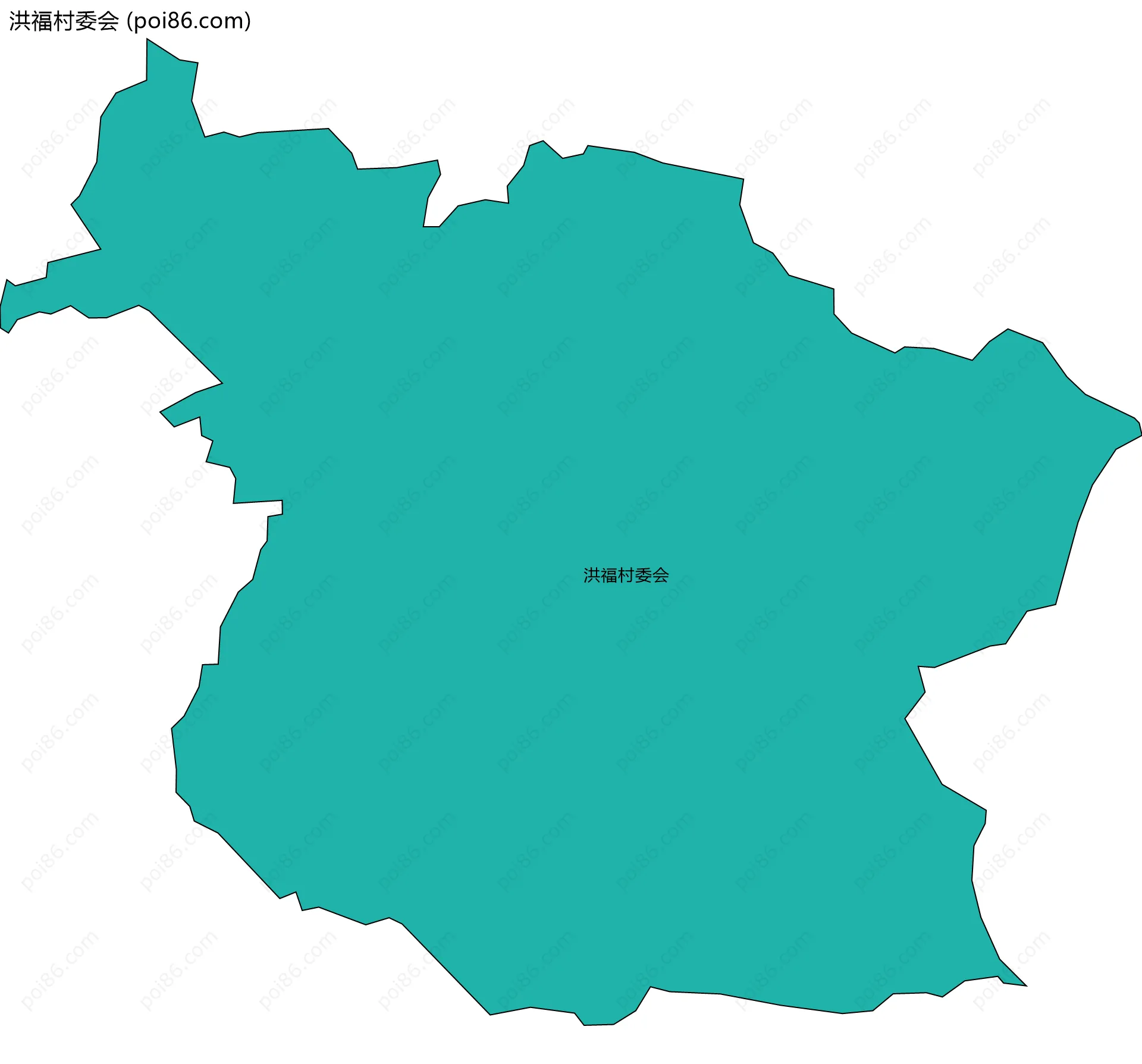 洪福村委会边界地图