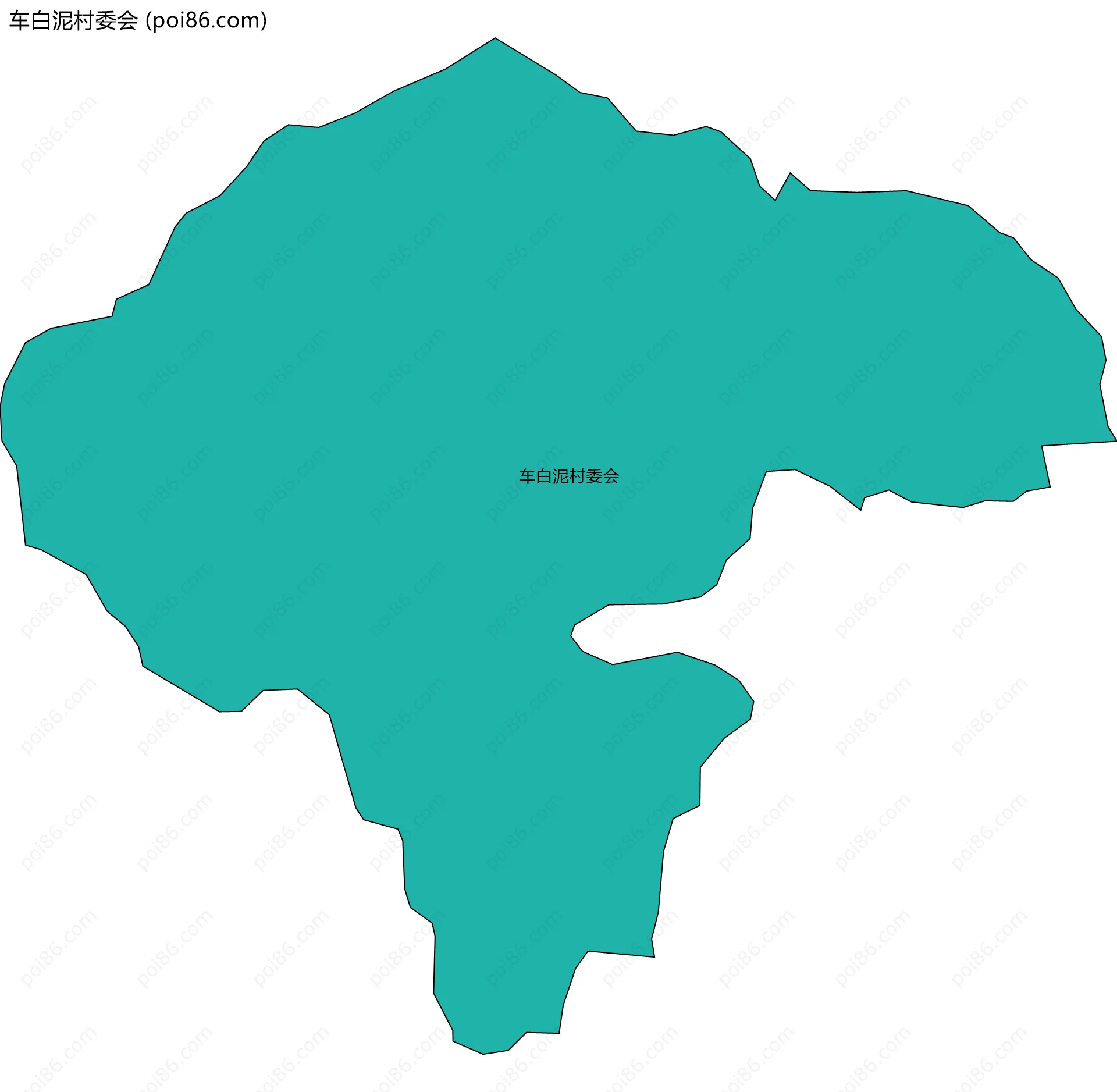 车白泥村委会边界地图