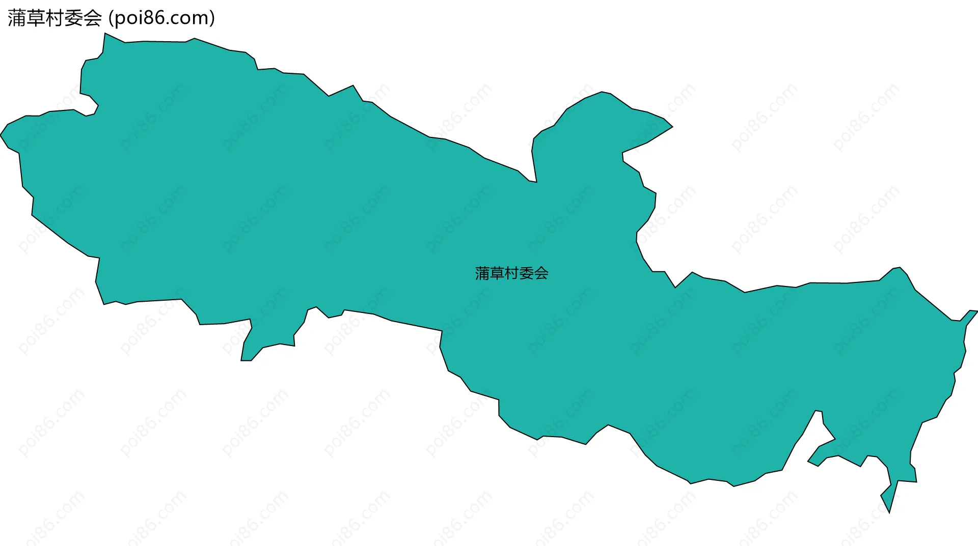 蒲草村委会边界地图