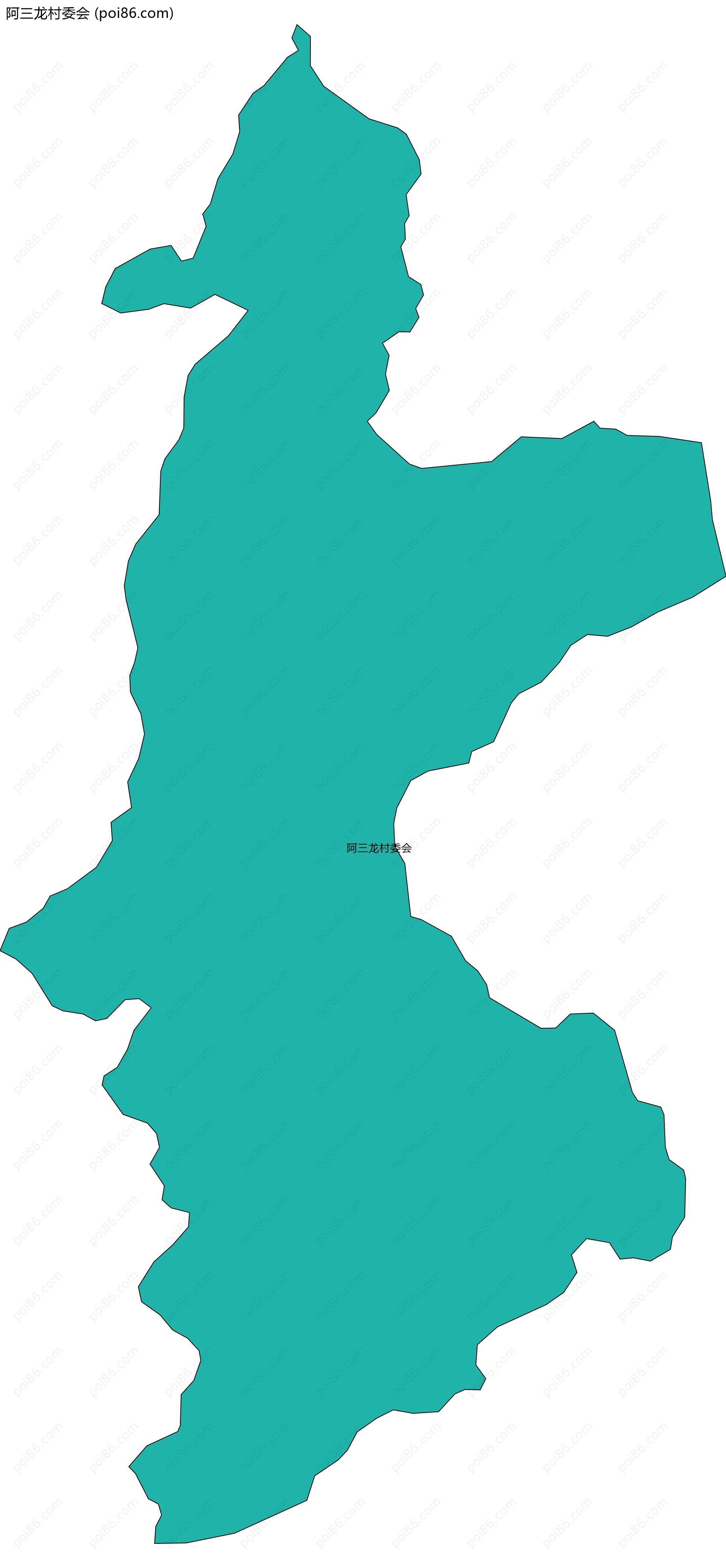 阿三龙村委会边界地图