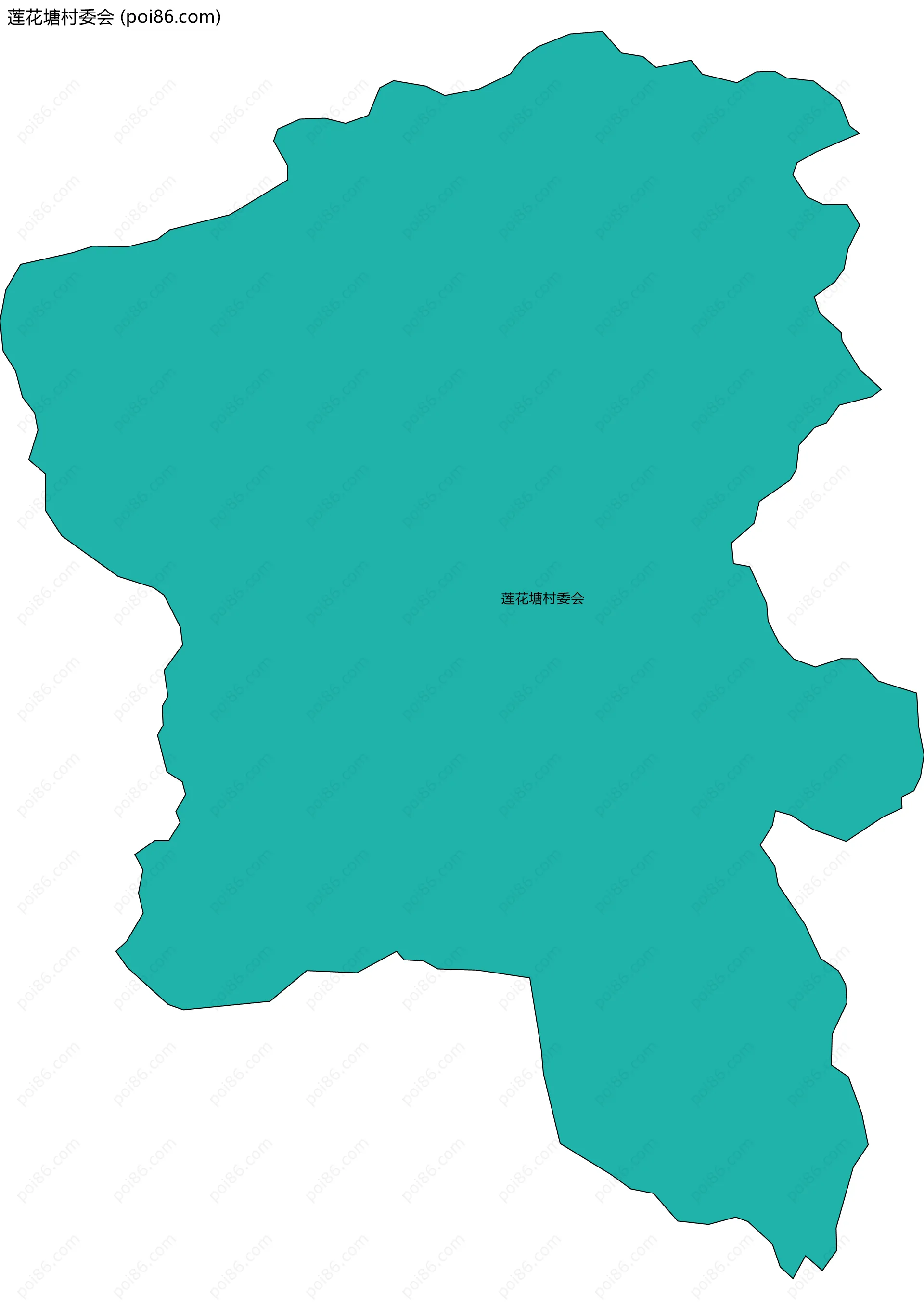 莲花塘村委会边界地图