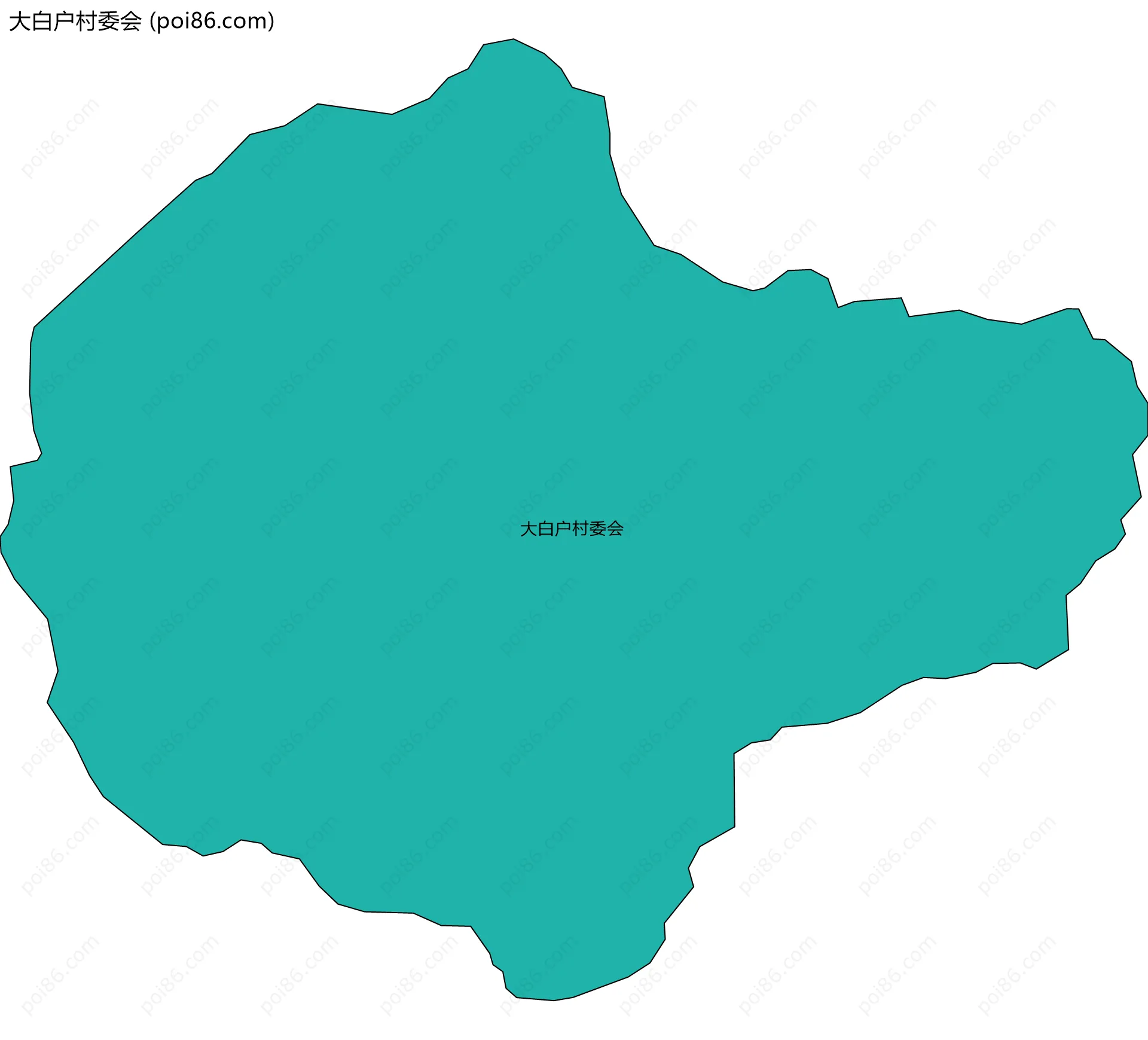 大白户村委会边界地图