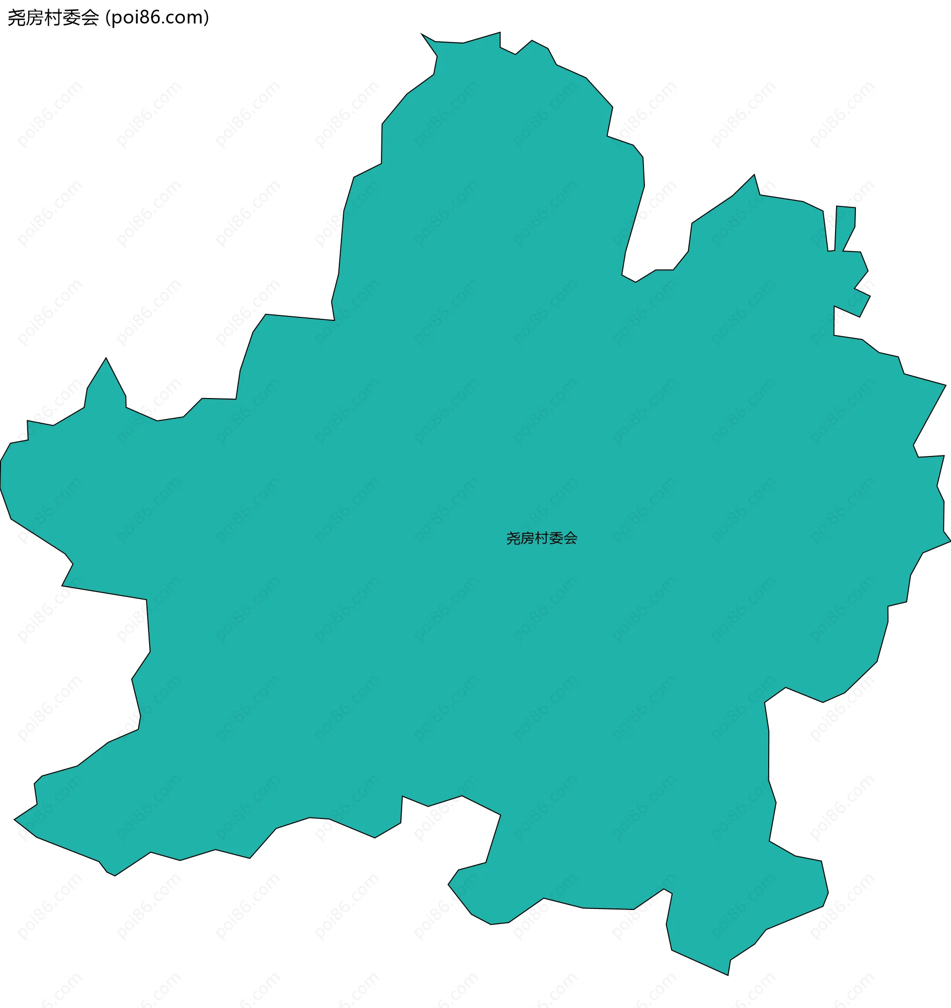 尧房村委会边界地图