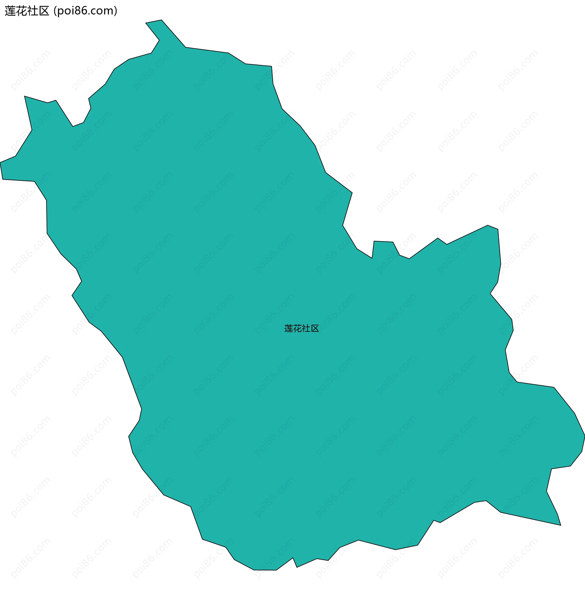 莲花社区边界地图