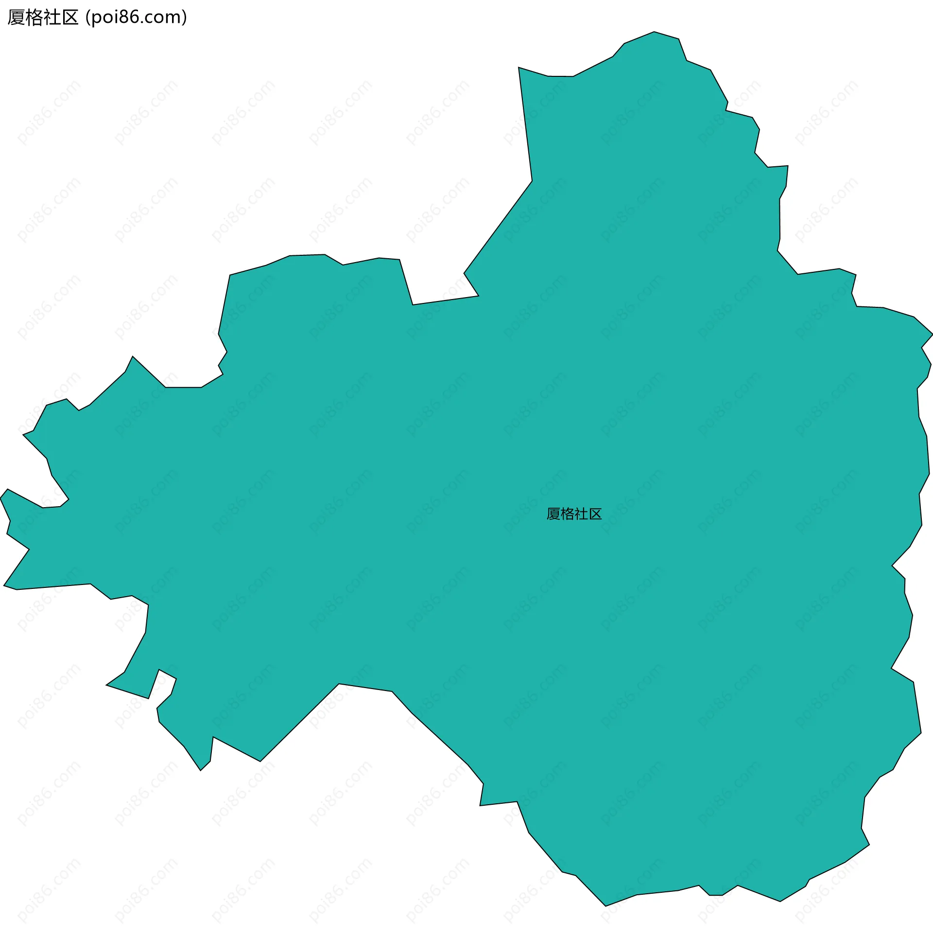 厦格社区边界地图