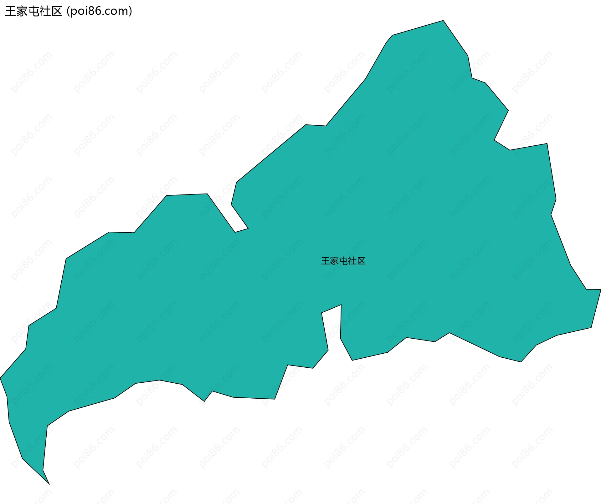 王家屯社区边界地图