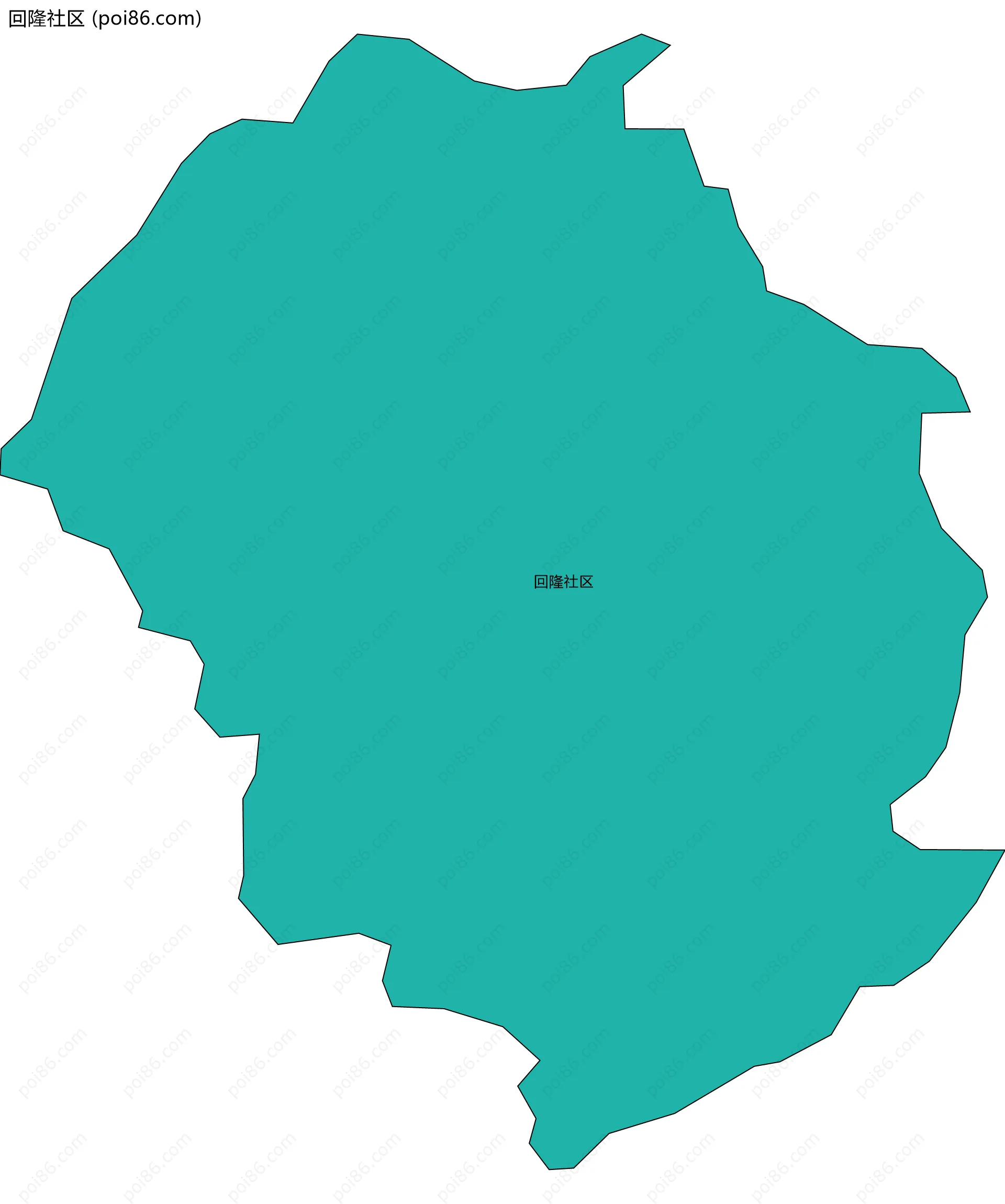 回隆社区边界地图