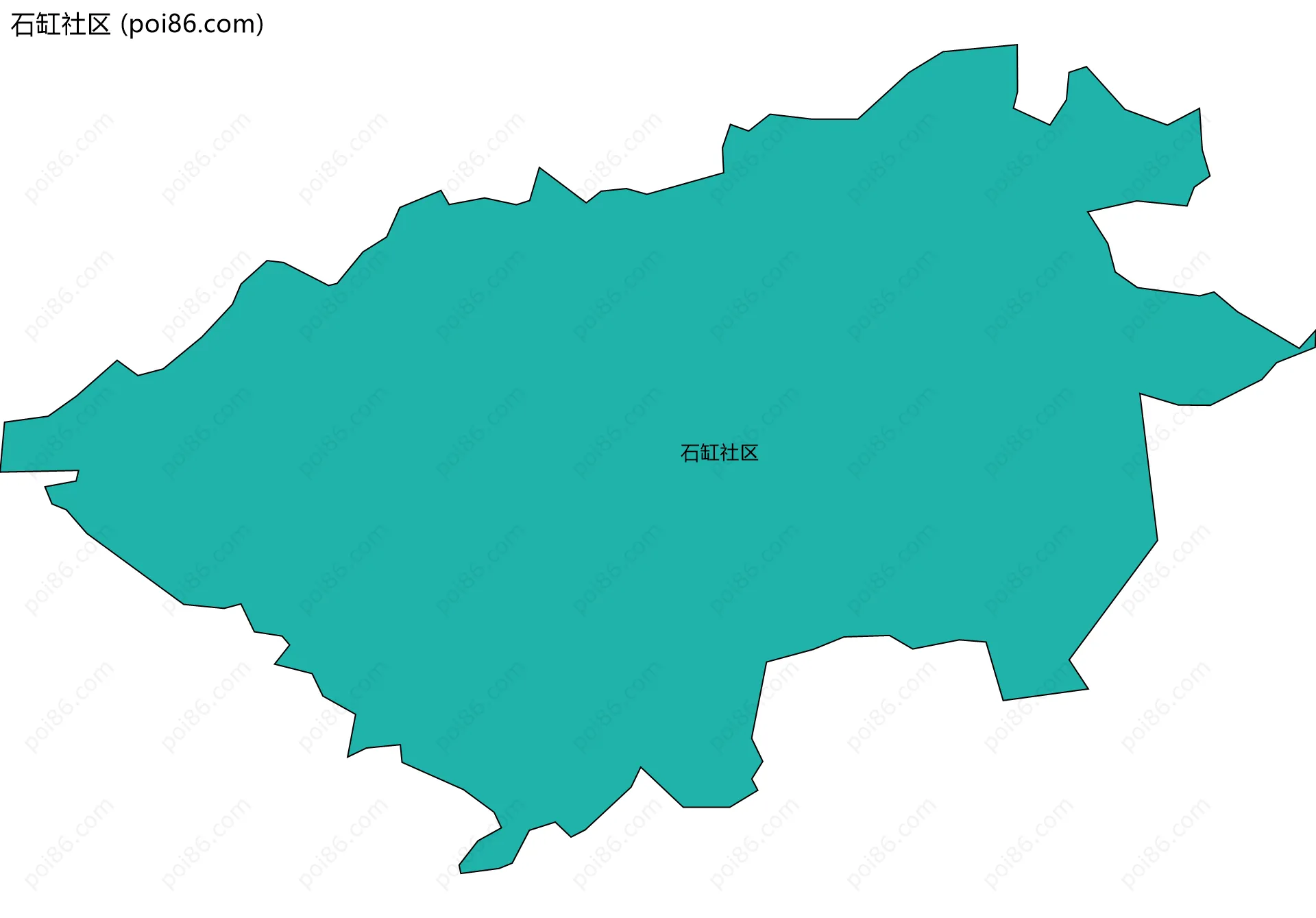石缸社区边界地图
