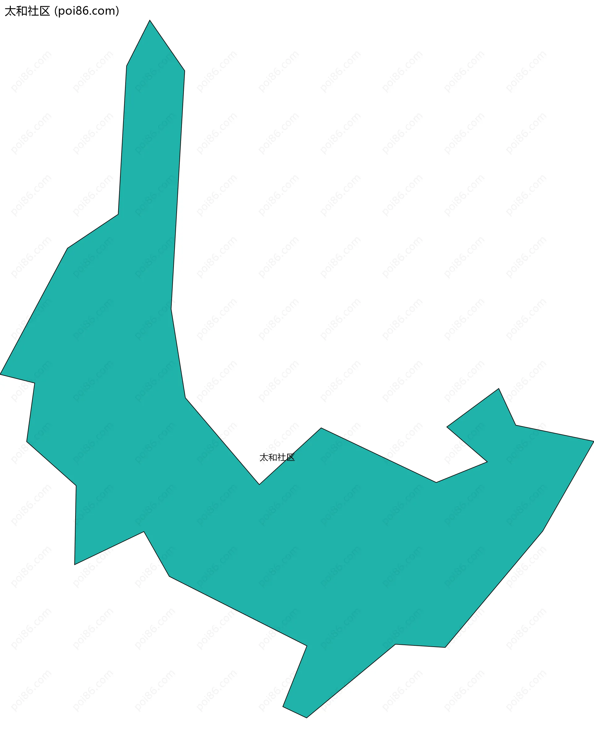 太和社区边界地图