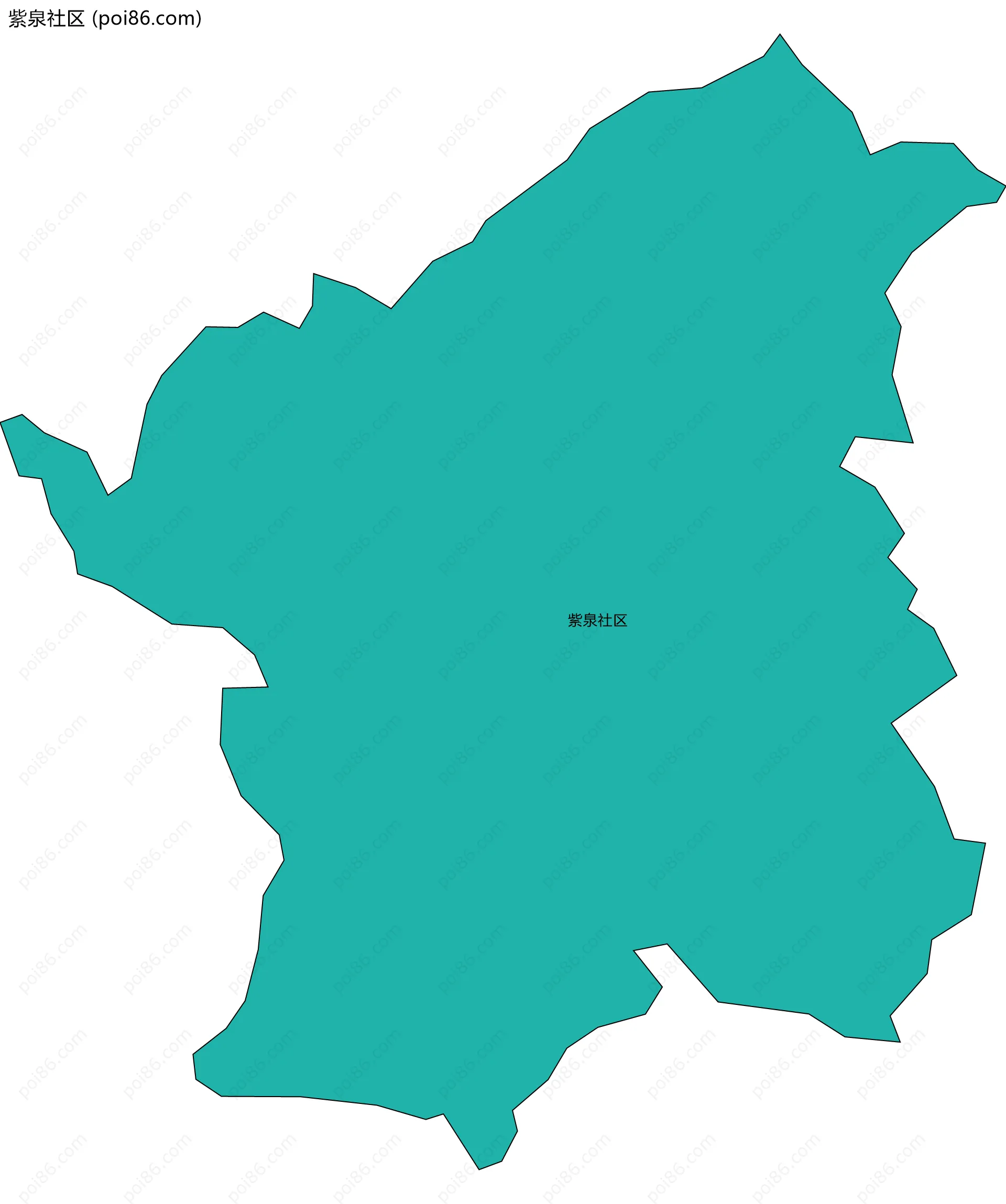 紫泉社区边界地图