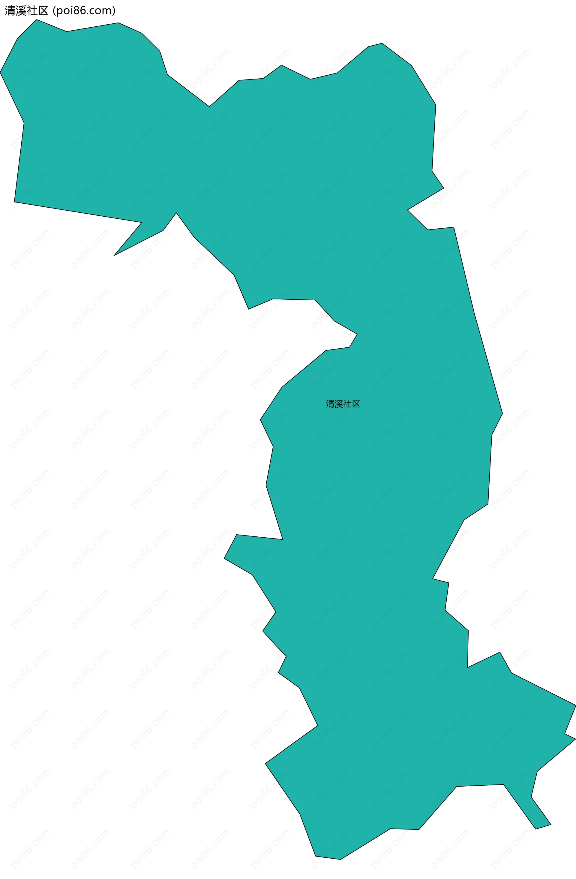 清溪社区边界地图
