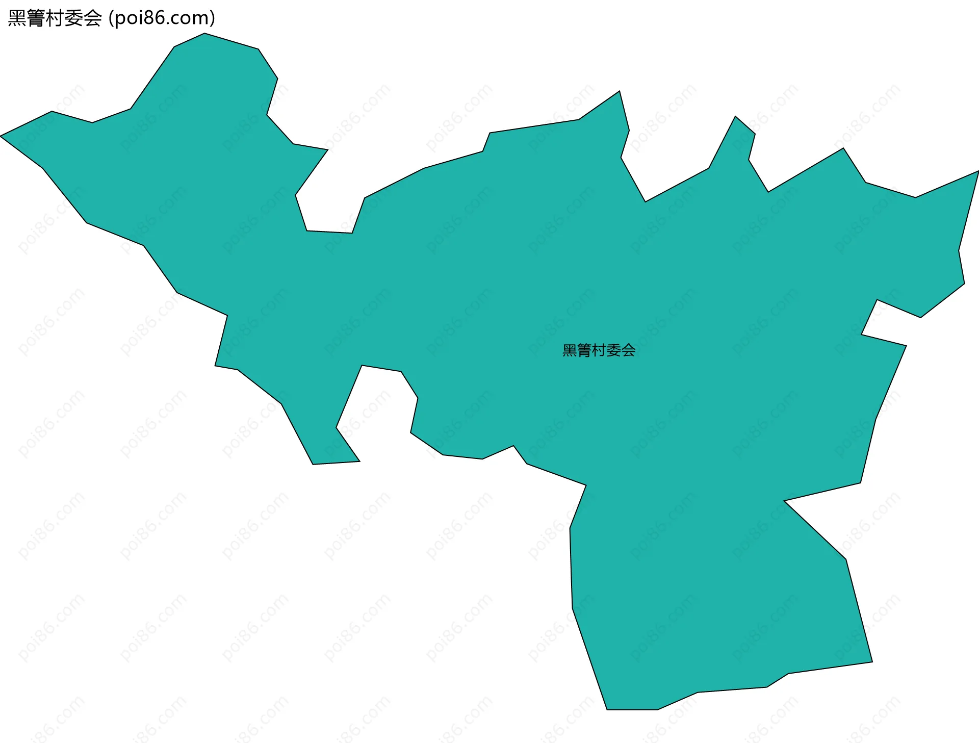 黑箐村委会边界地图