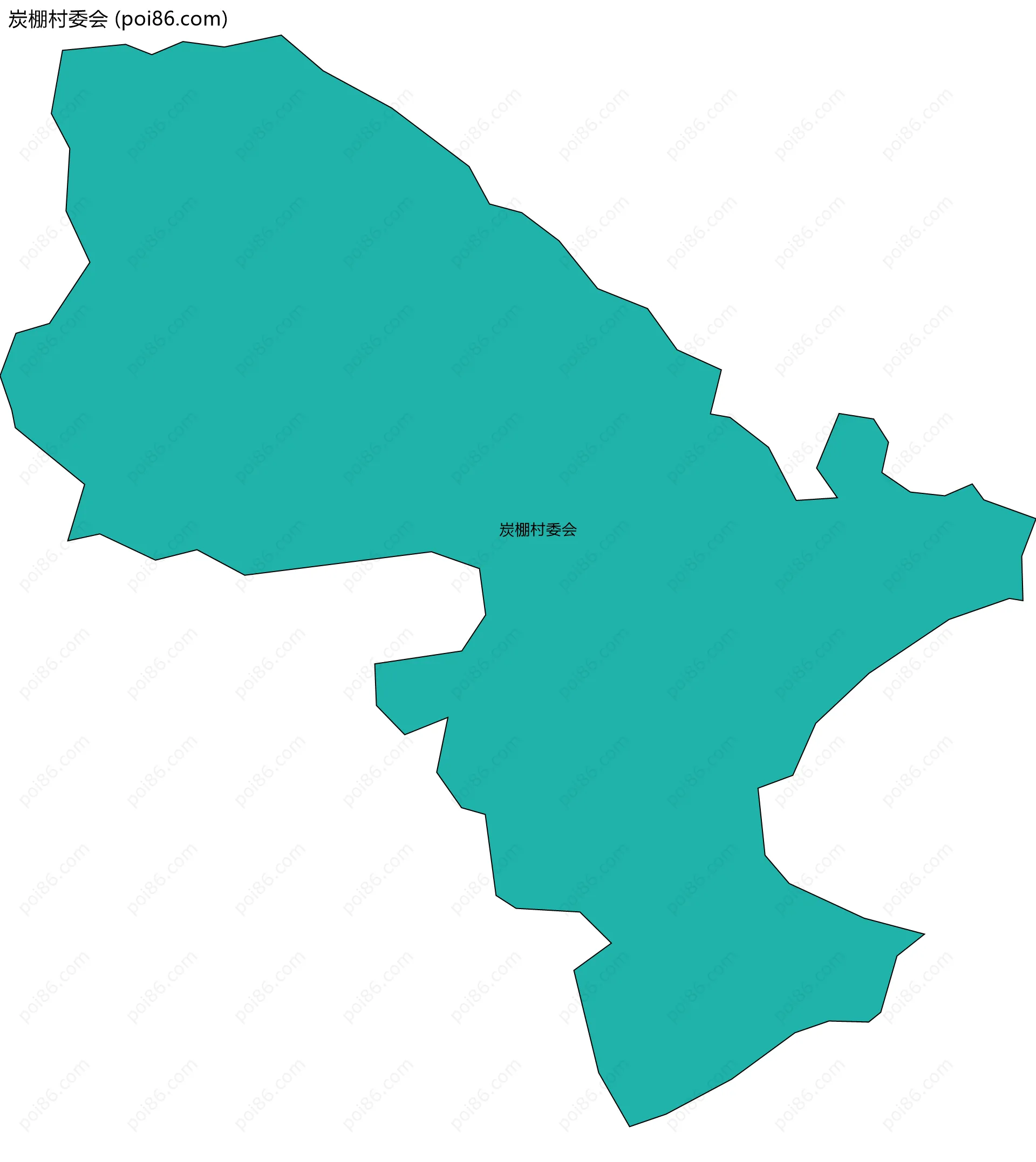 炭棚村委会边界地图