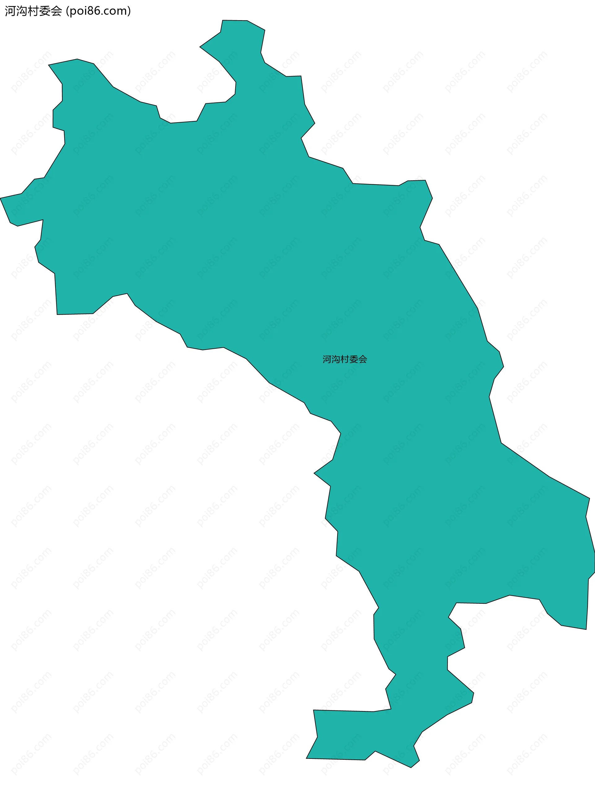 河沟村委会边界地图