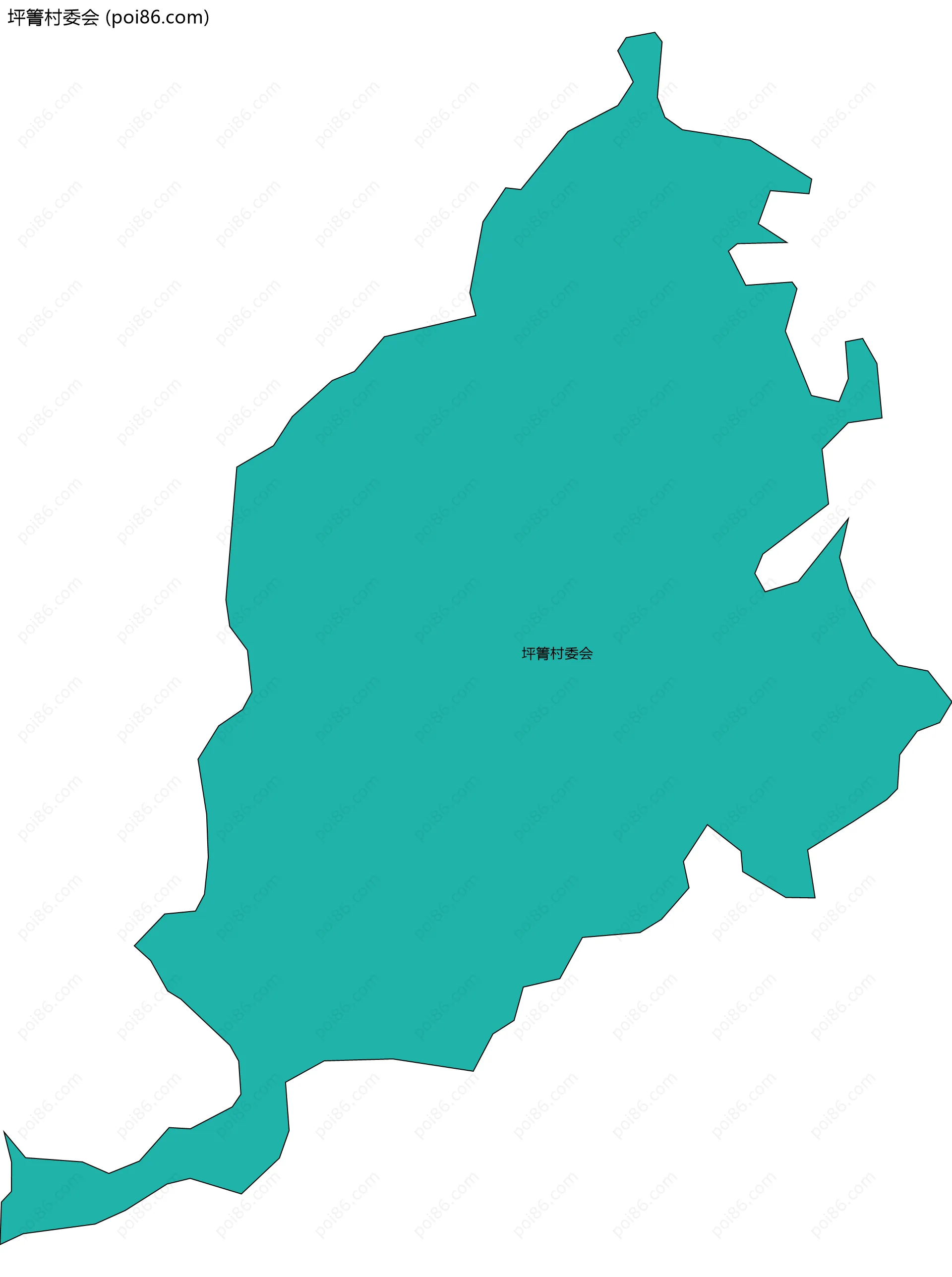 坪箐村委会边界地图