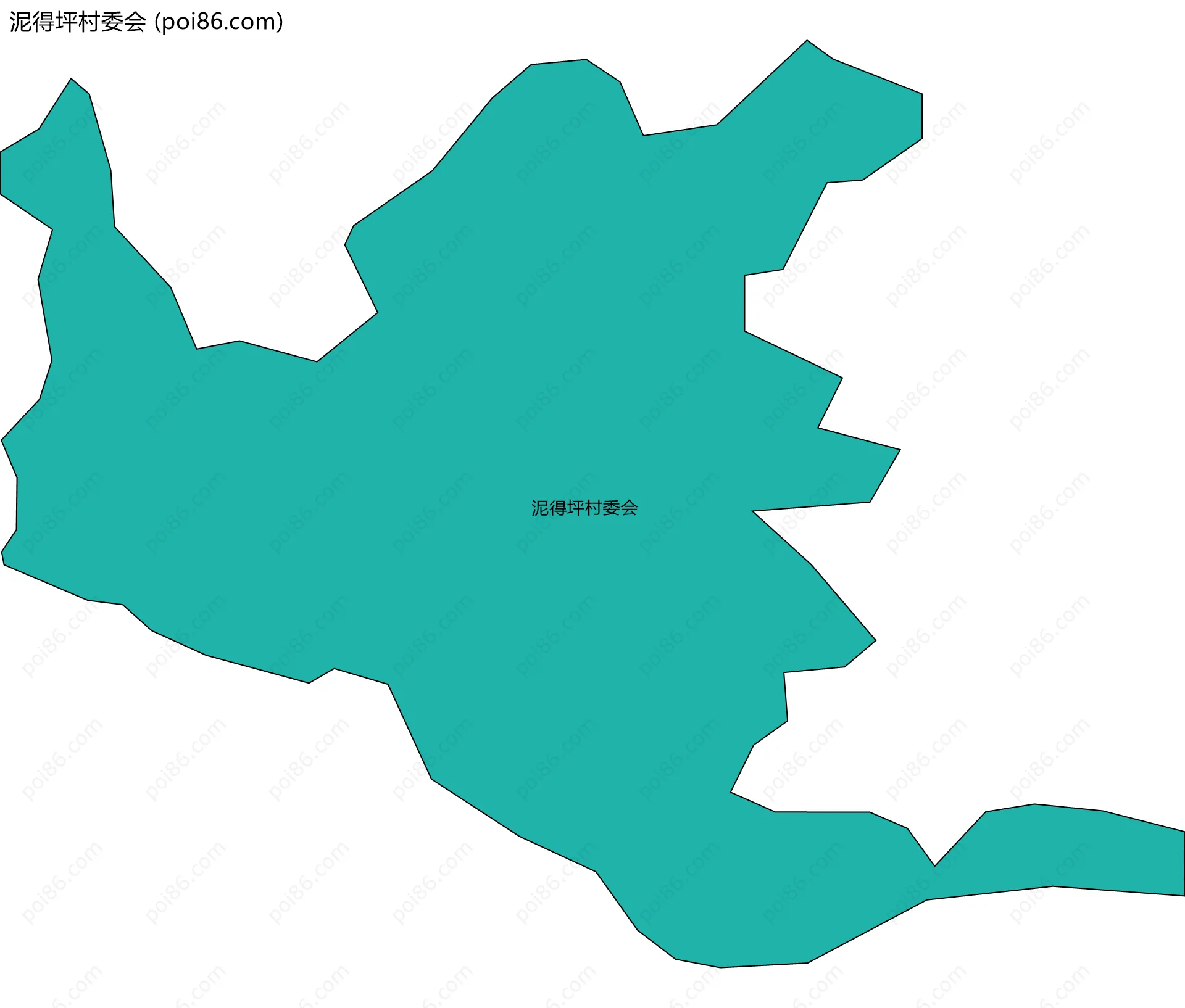 泥得坪村委会边界地图