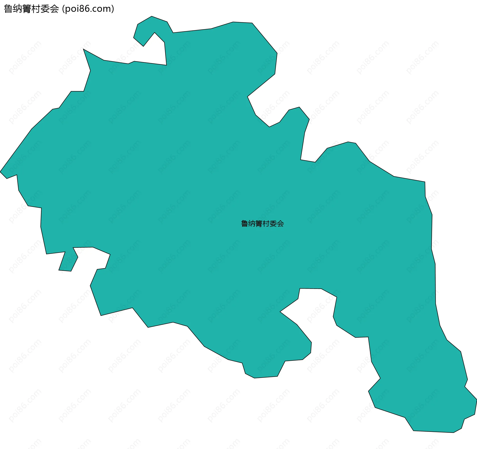 鲁纳箐村委会边界地图