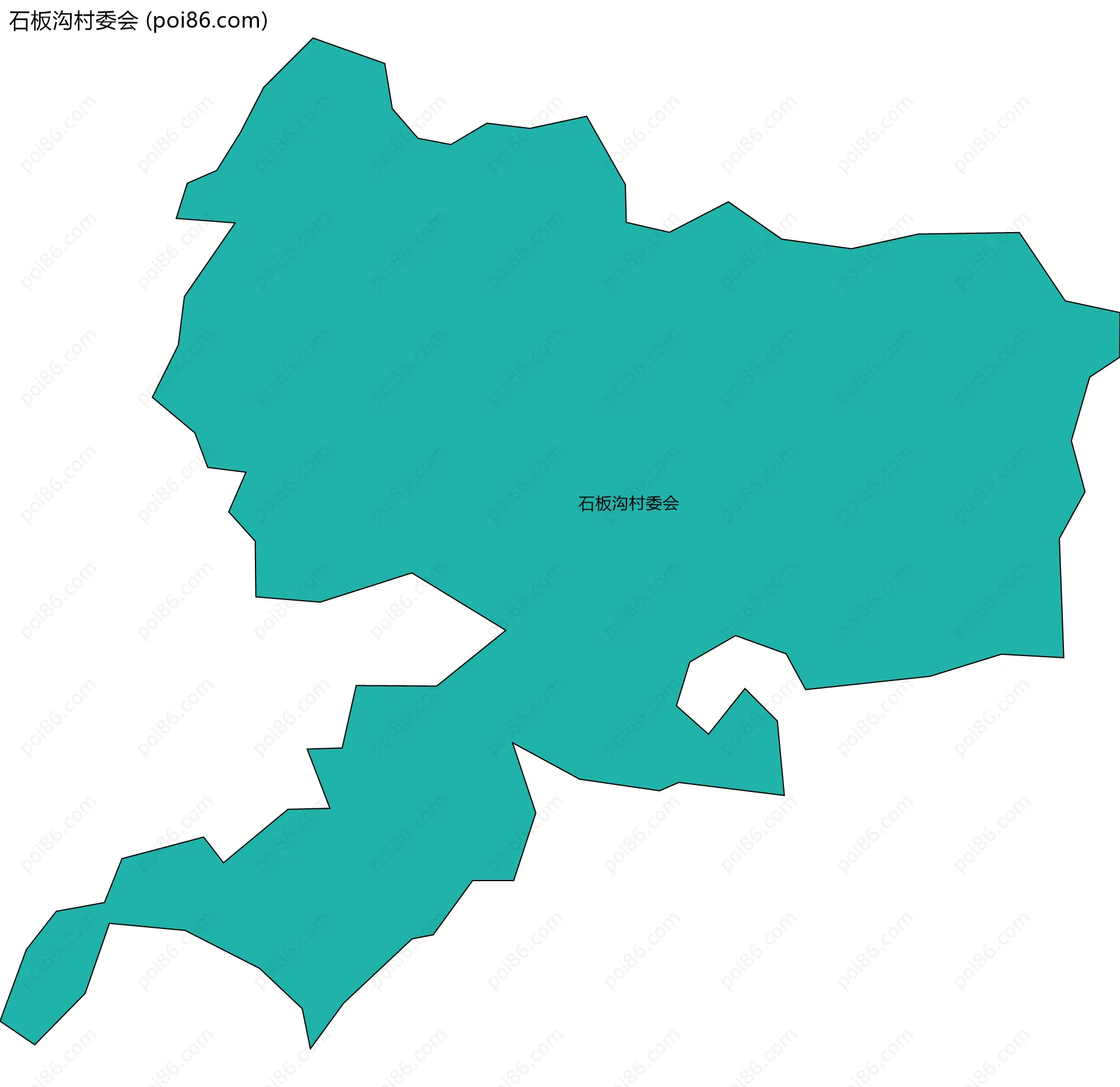 石板沟村委会边界地图