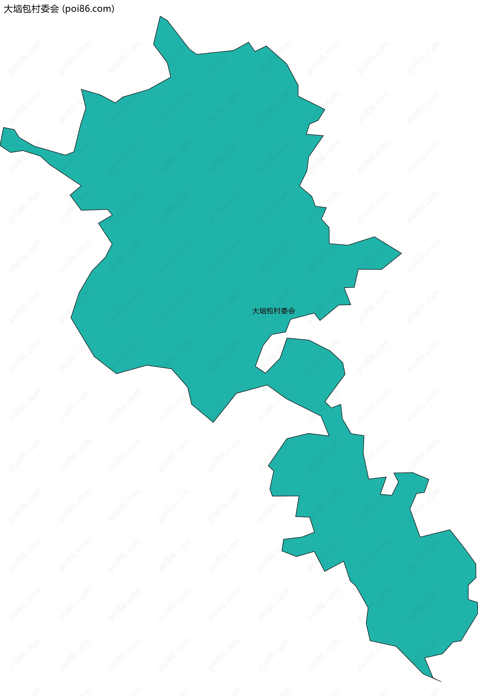 大垴包村委会边界地图