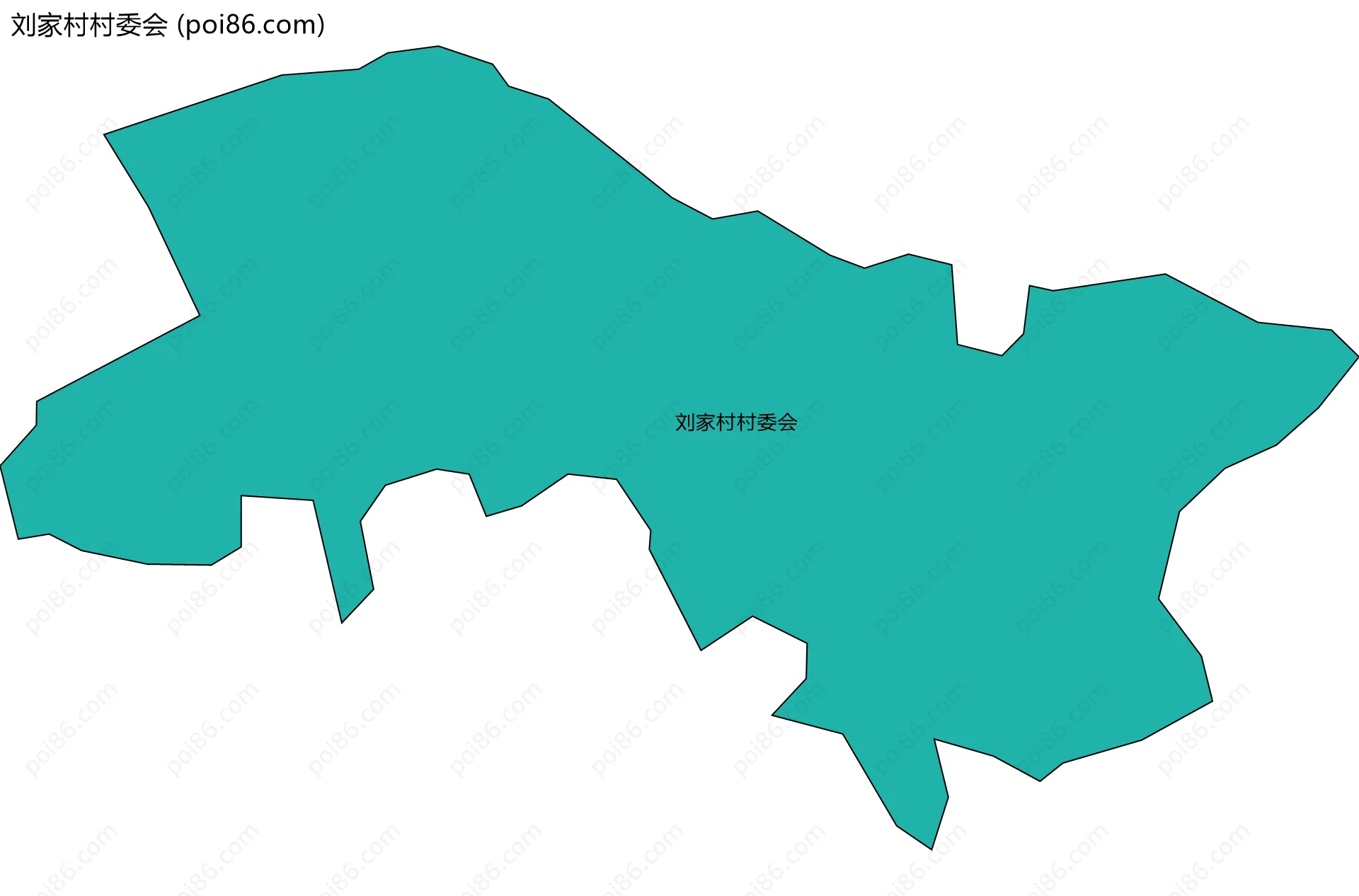 刘家村村委会边界地图