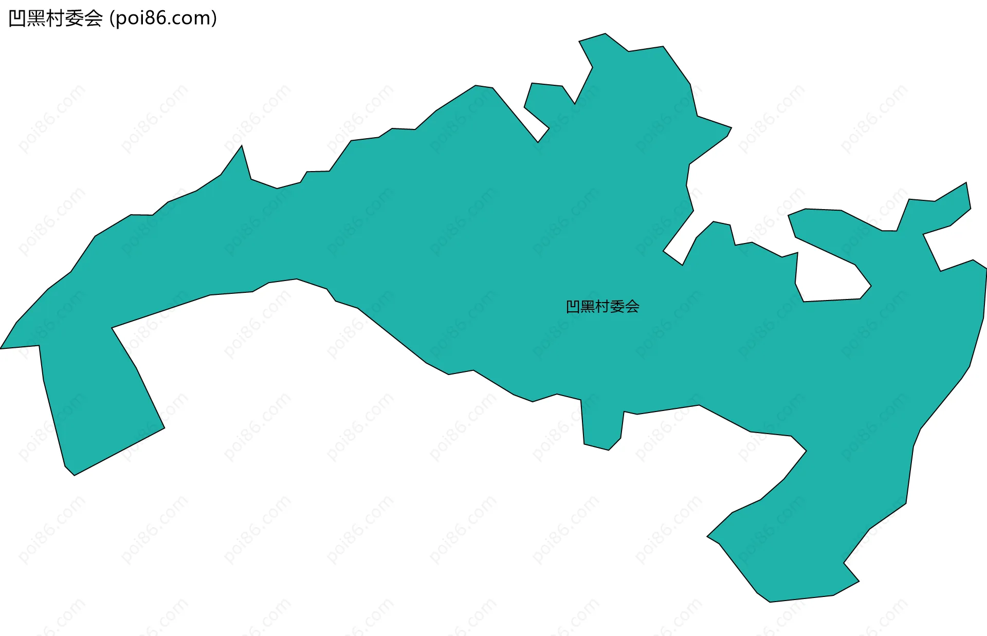 凹黑村委会边界地图