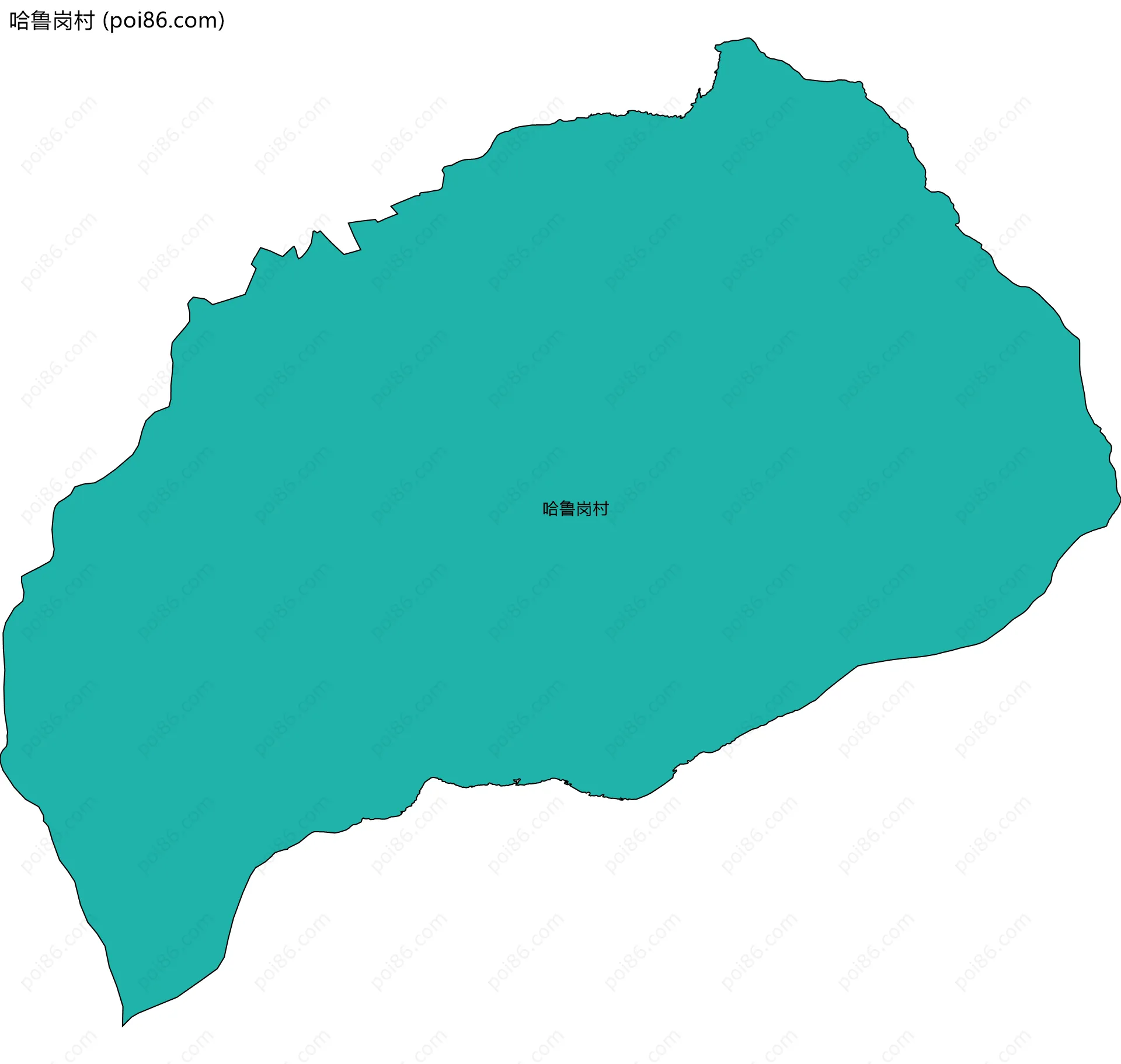 哈鲁岗村边界地图