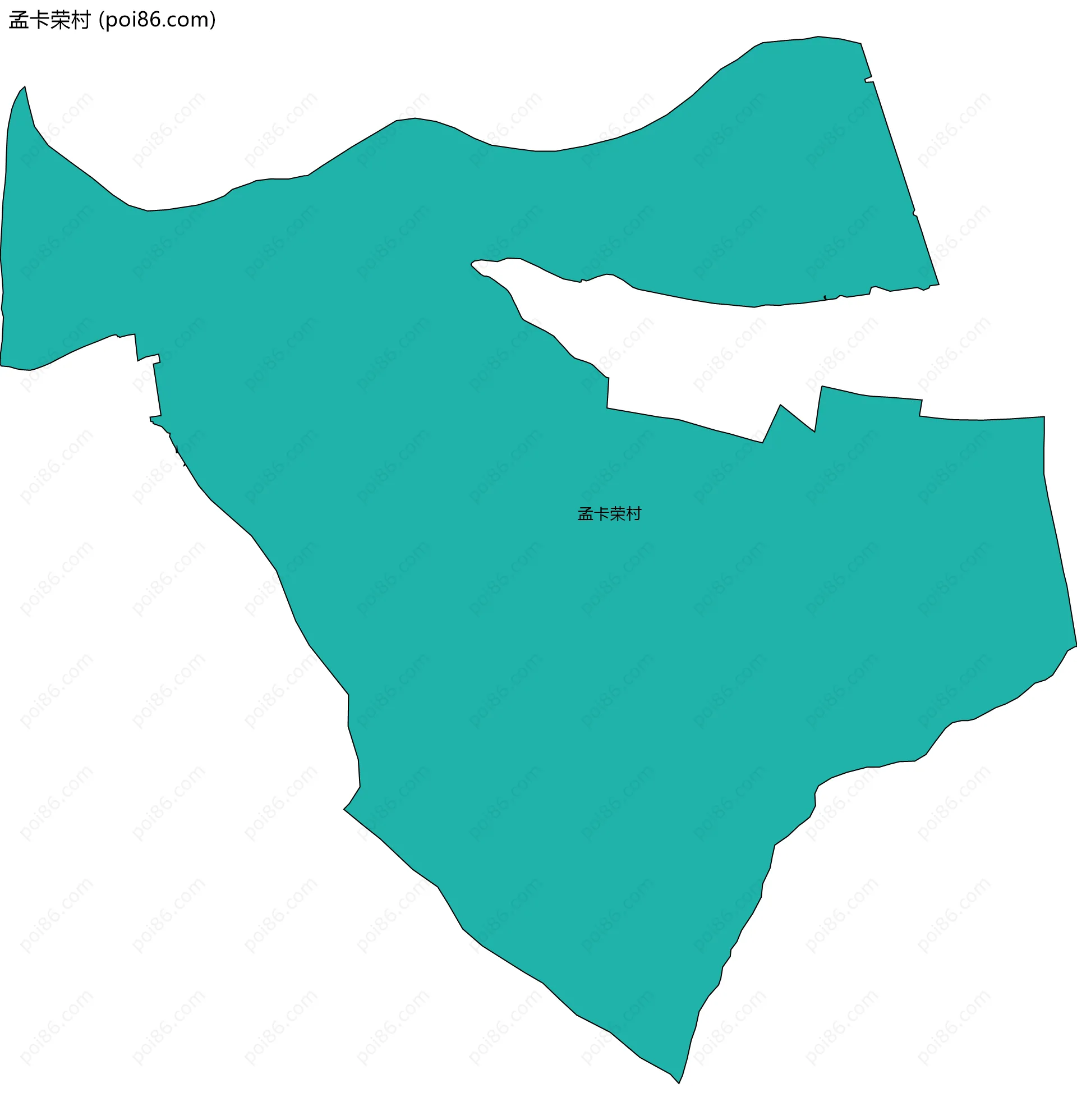 孟卡荣村边界地图