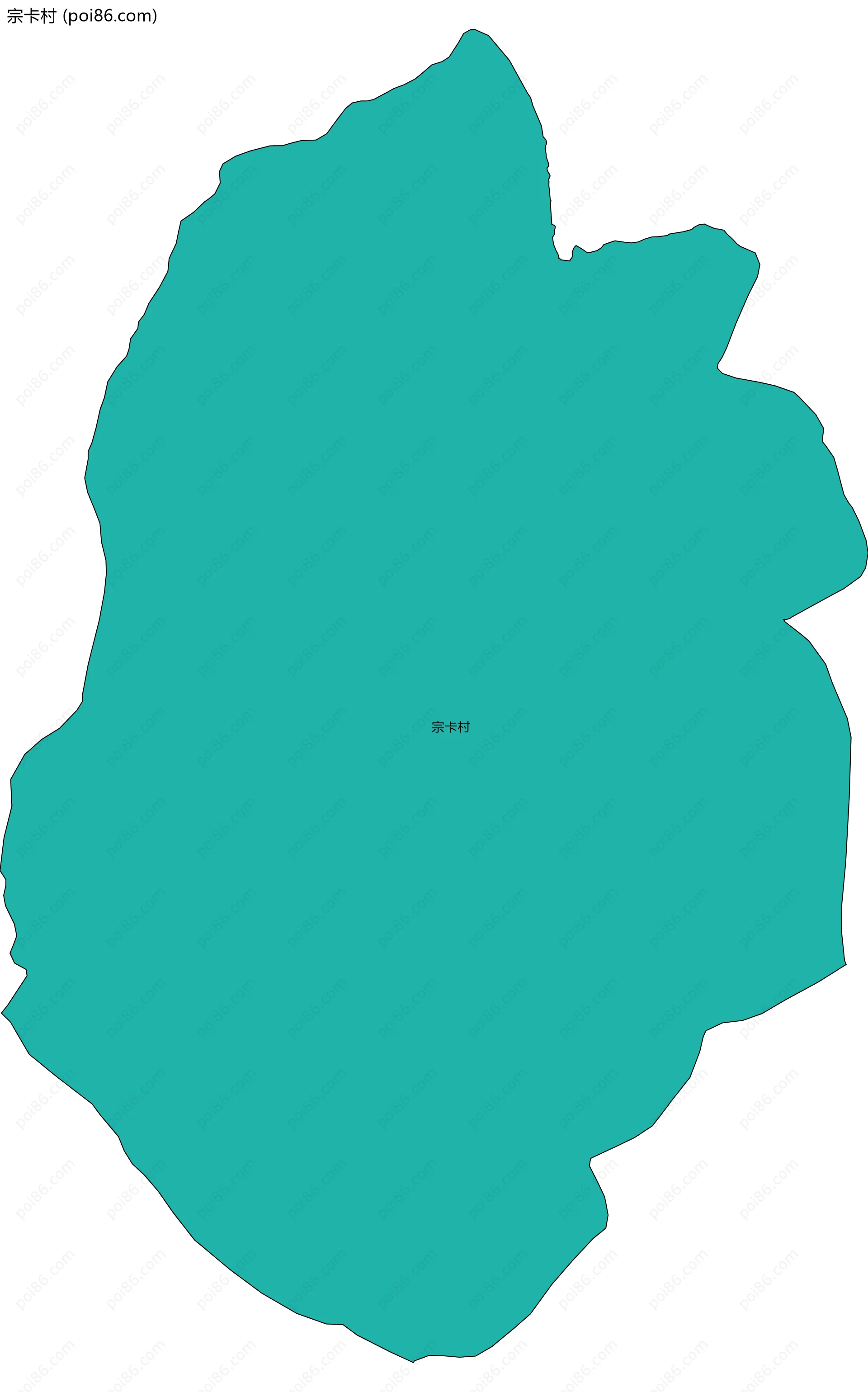 宗卡村边界地图