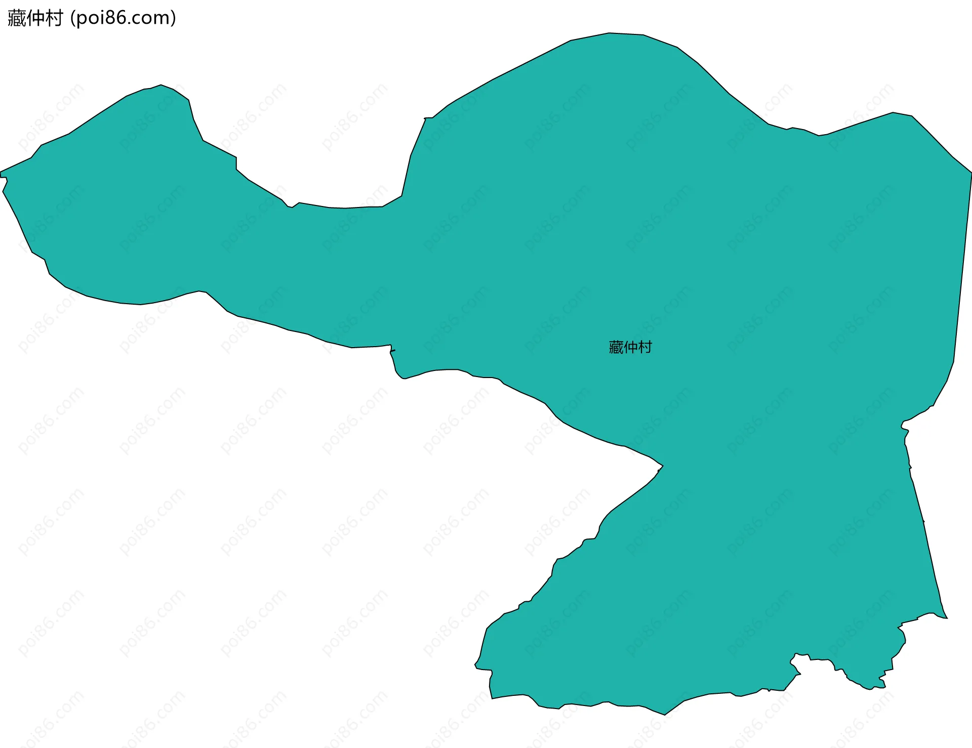 藏仲村边界地图