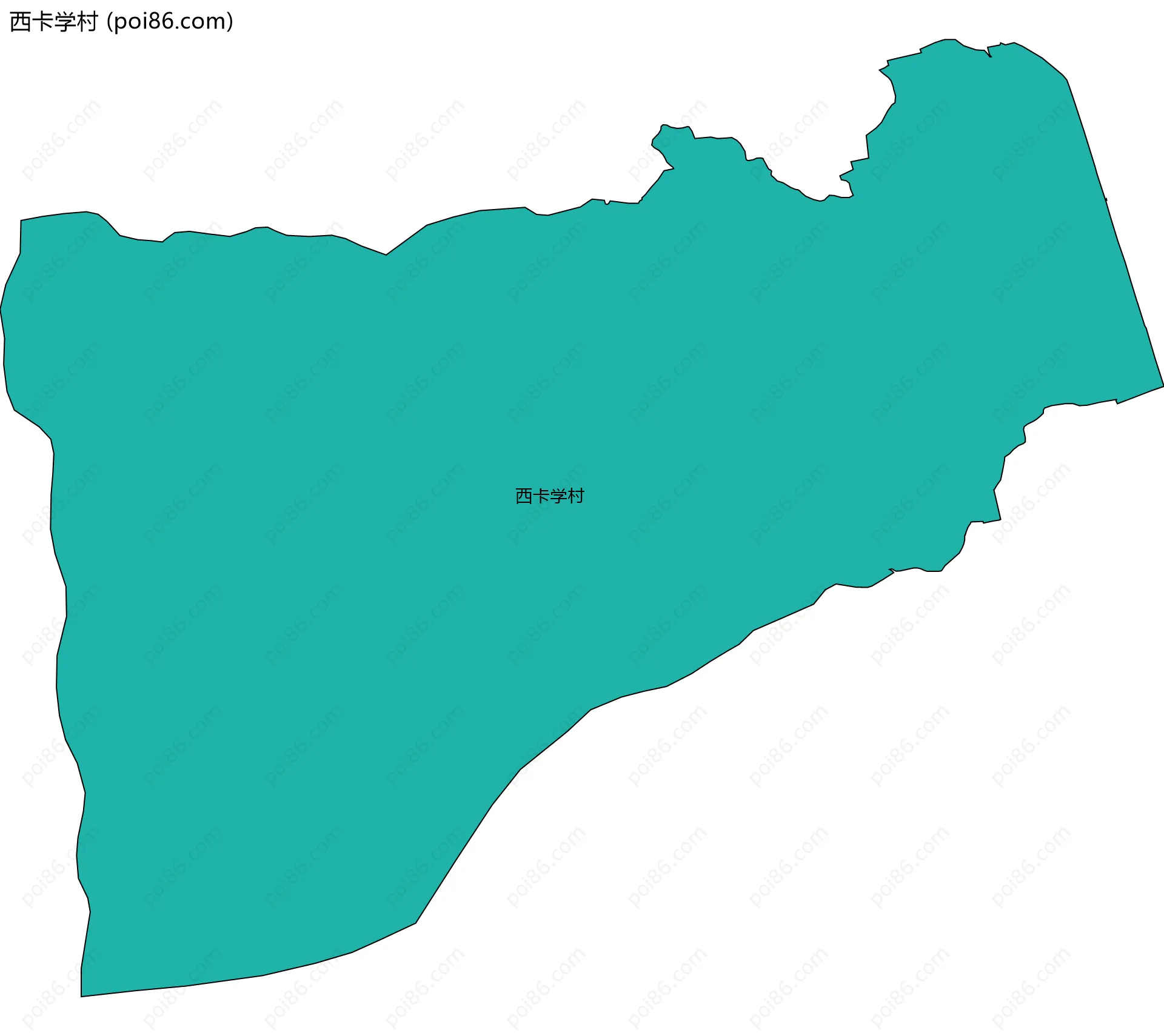 西卡学村边界地图